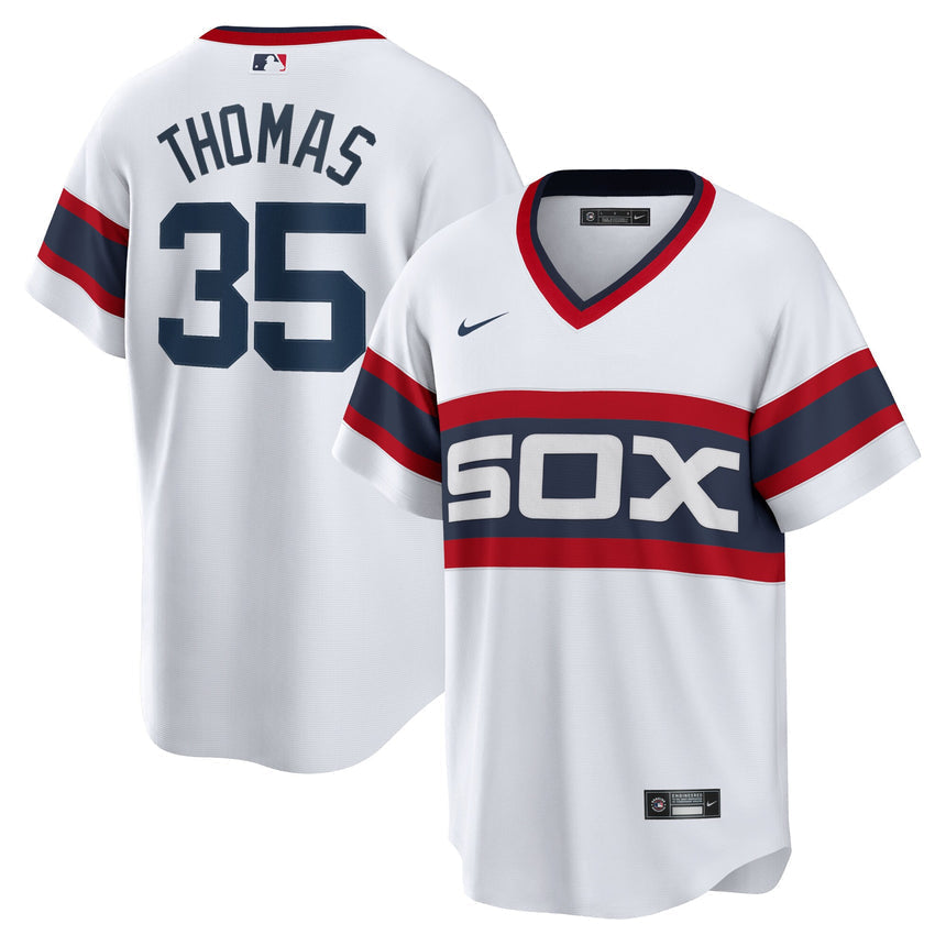 Men's Chicago White Sox Frank Thomas Cooperstown Collection White Home Sunday Alternate Premium Stitch Replica Team Jersey - vstockx