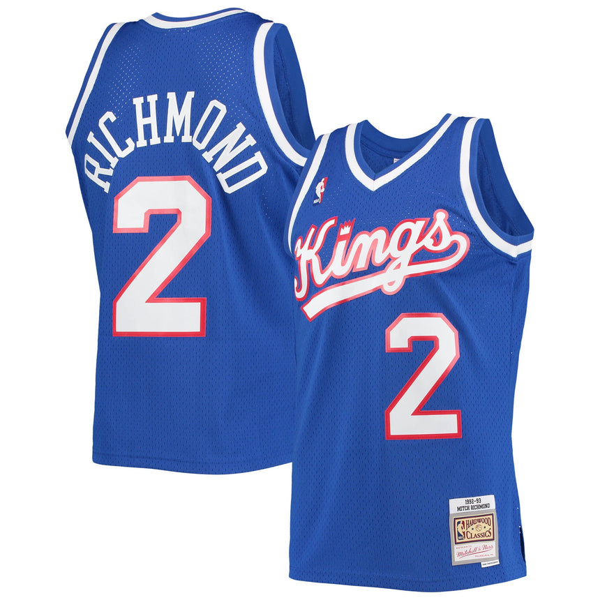 Men's Mitch Richmond Sacramento Kings 1992-93 Royal Blue Swingman Replica Jersey By Mitchell & Ness - vstockx