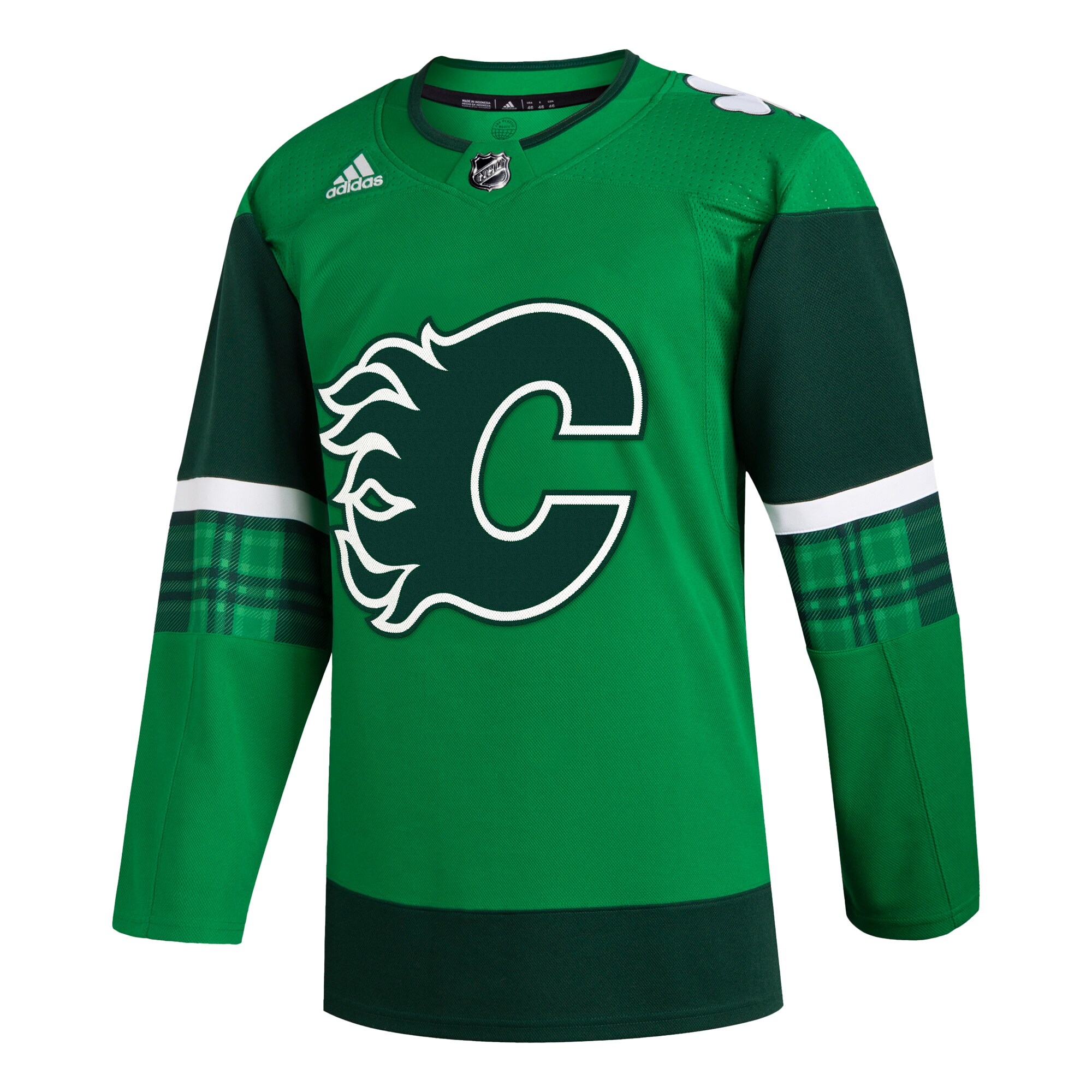 Calgary Flames adidas 2023 St. Patrick's Day Primegreen Authentic Jersey - Kelly Green - vstockx