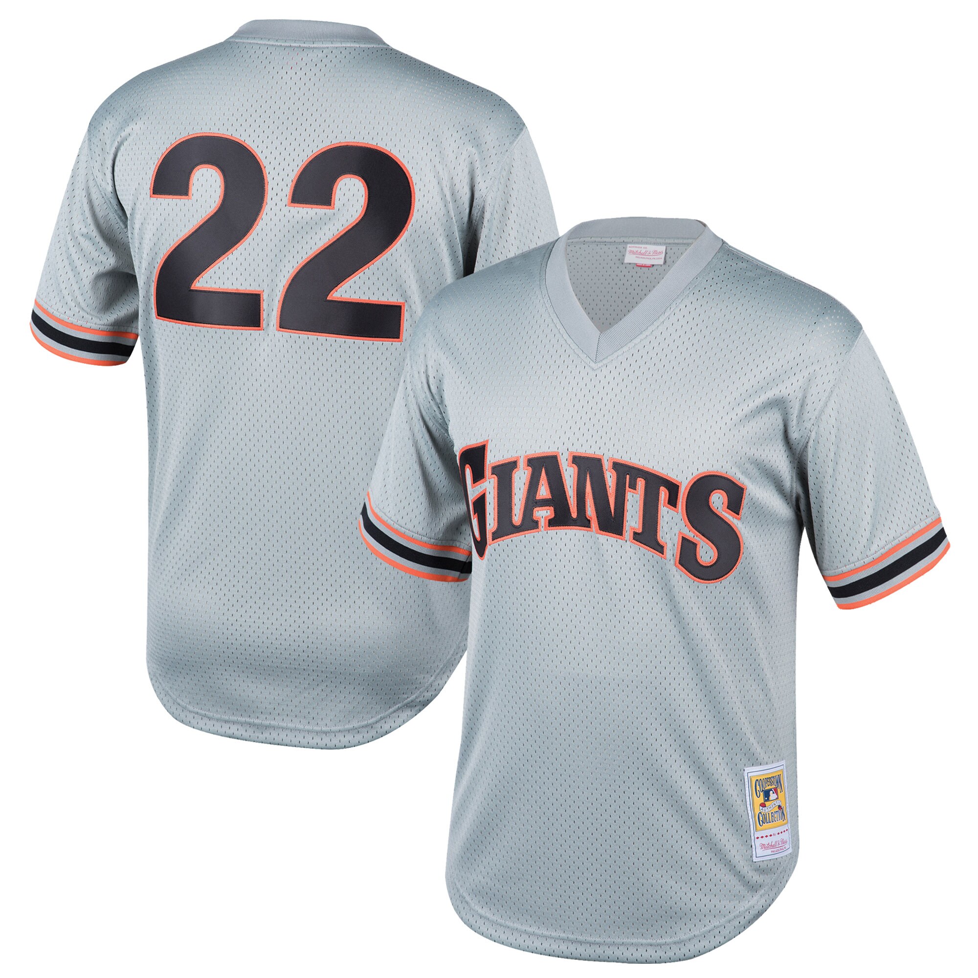 Will Clark San Francisco Giants Mitchell & Ness Youth Cooperstown Collection Mesh Batting Practice Jersey - Gray - vstockx