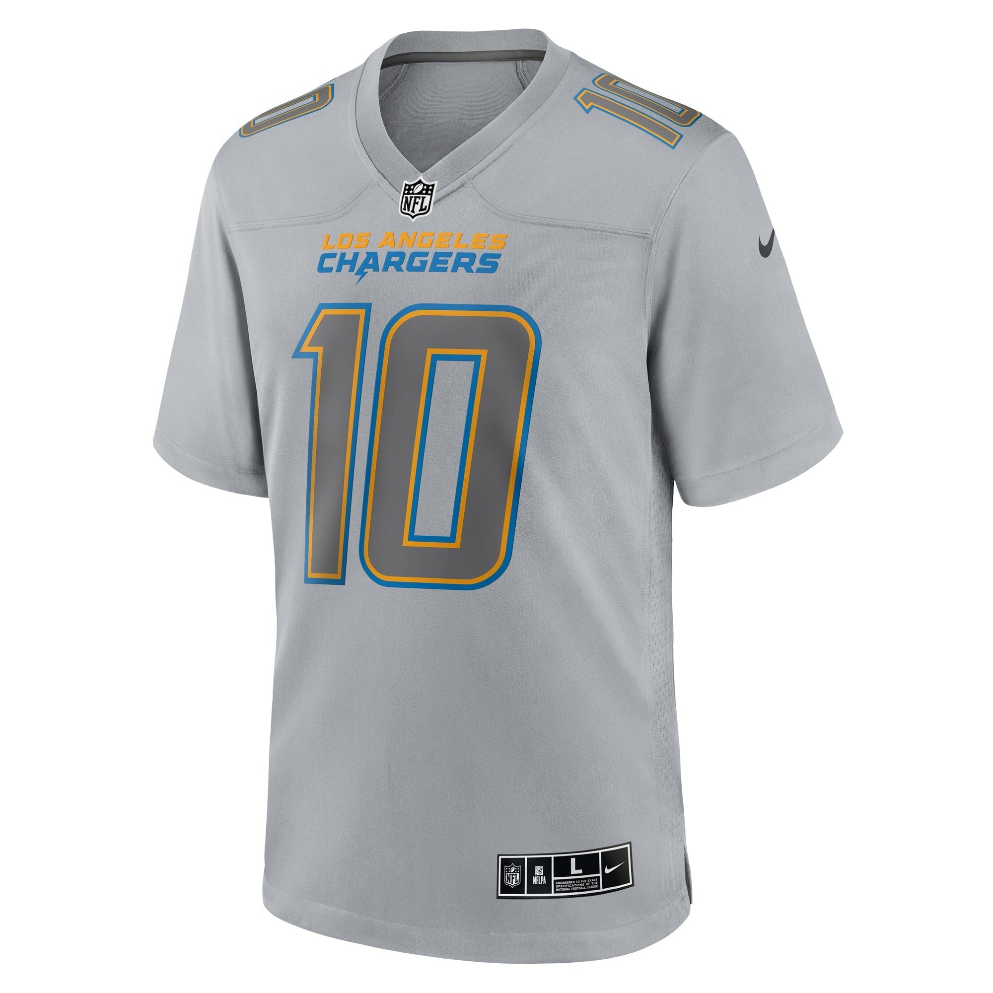 Men's Nike Justin Herbert Gray Los Angeles Chargers Atmosphere Fashion Game Jersey - vstockx