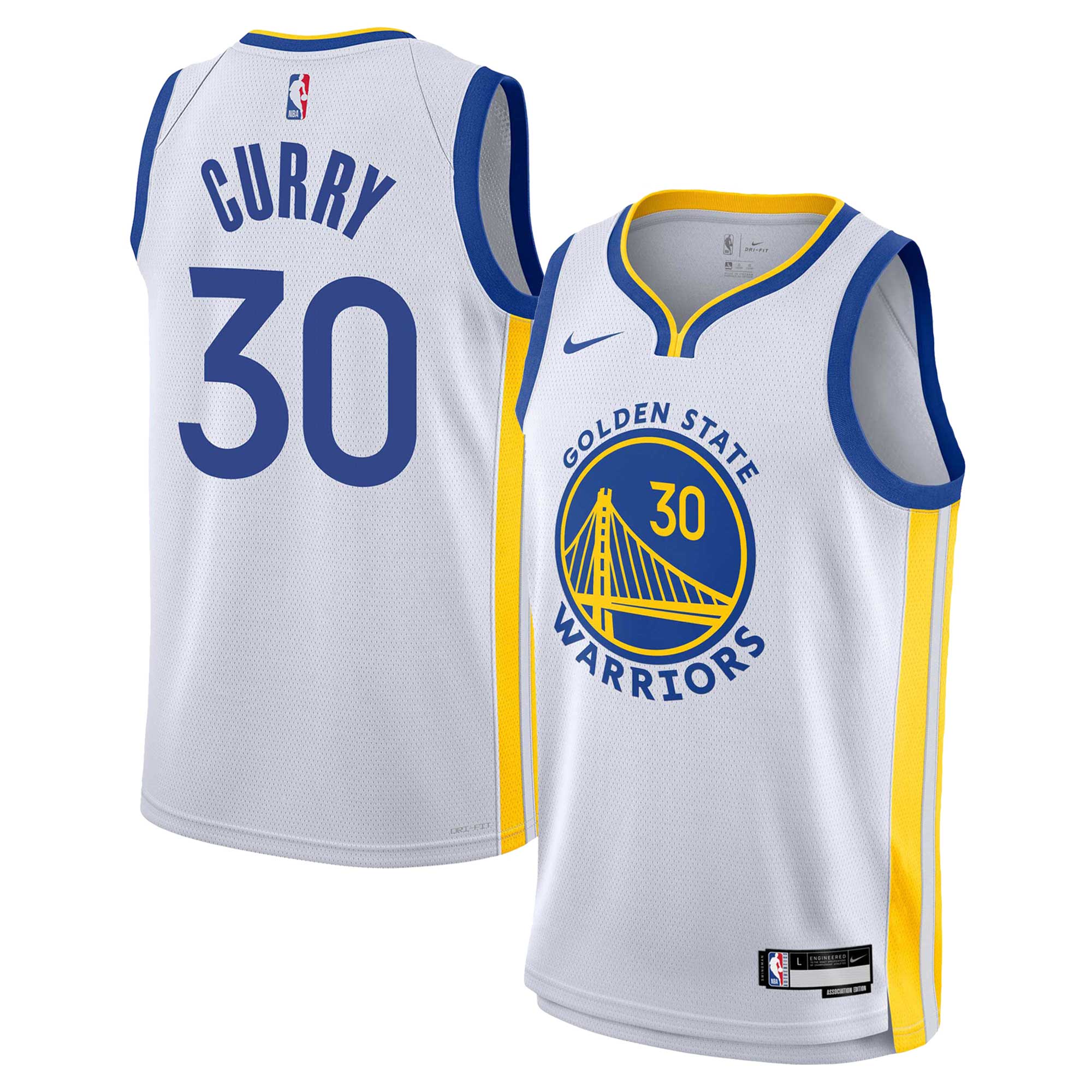 Stephen Curry Golden State Warriors Nike Youth Swingman Jersey - Association Edition - White - vstockx