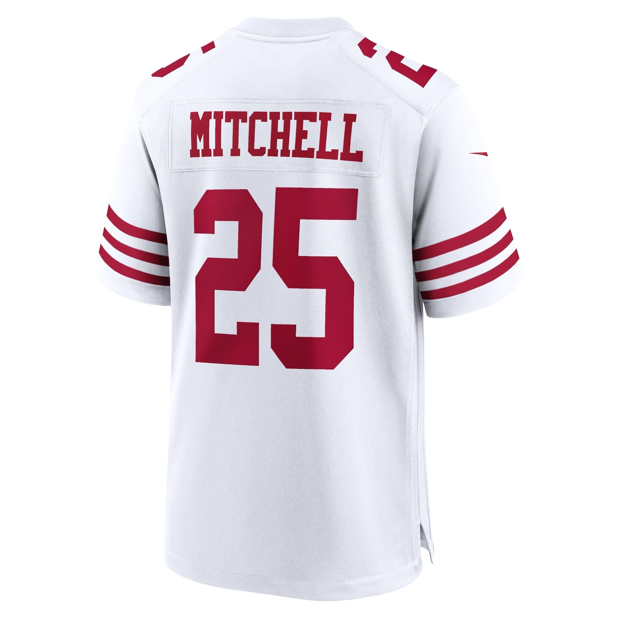 Men's Nike Elijah Mitchell White San Francisco 49ers Player Game Jersey - vstockx