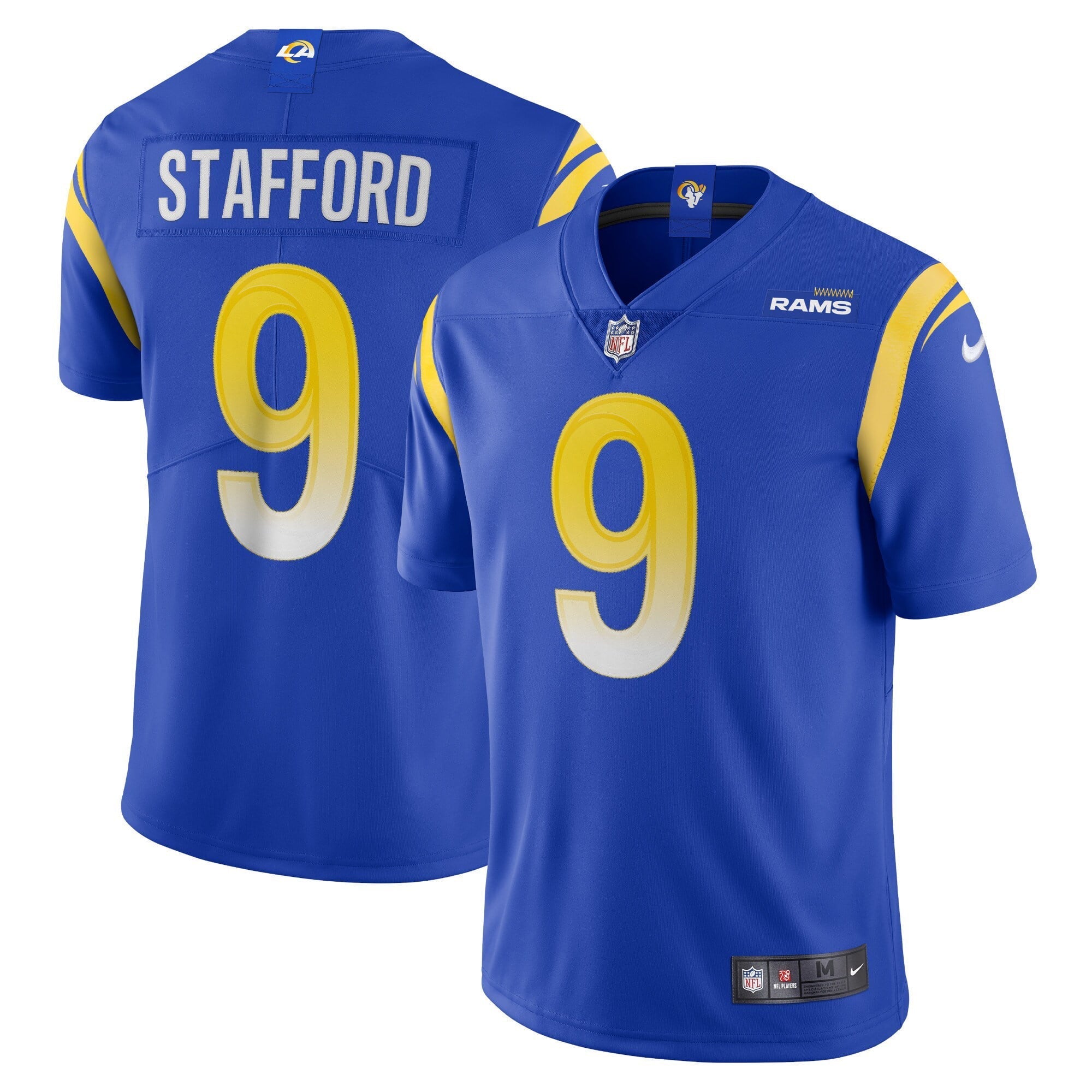 Men's Nike Matthew Stafford Royal Los Angeles Rams Vapor Limited Jersey - vstockx