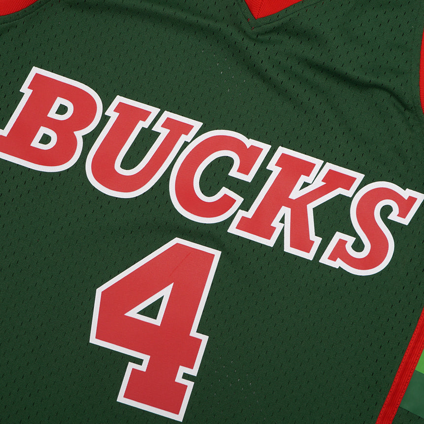 Men's Milwaukee Bucks Jack Sikma Mitchell & Ness White 1988-89 Hardwood Classics Swingman Jersey - vstockx