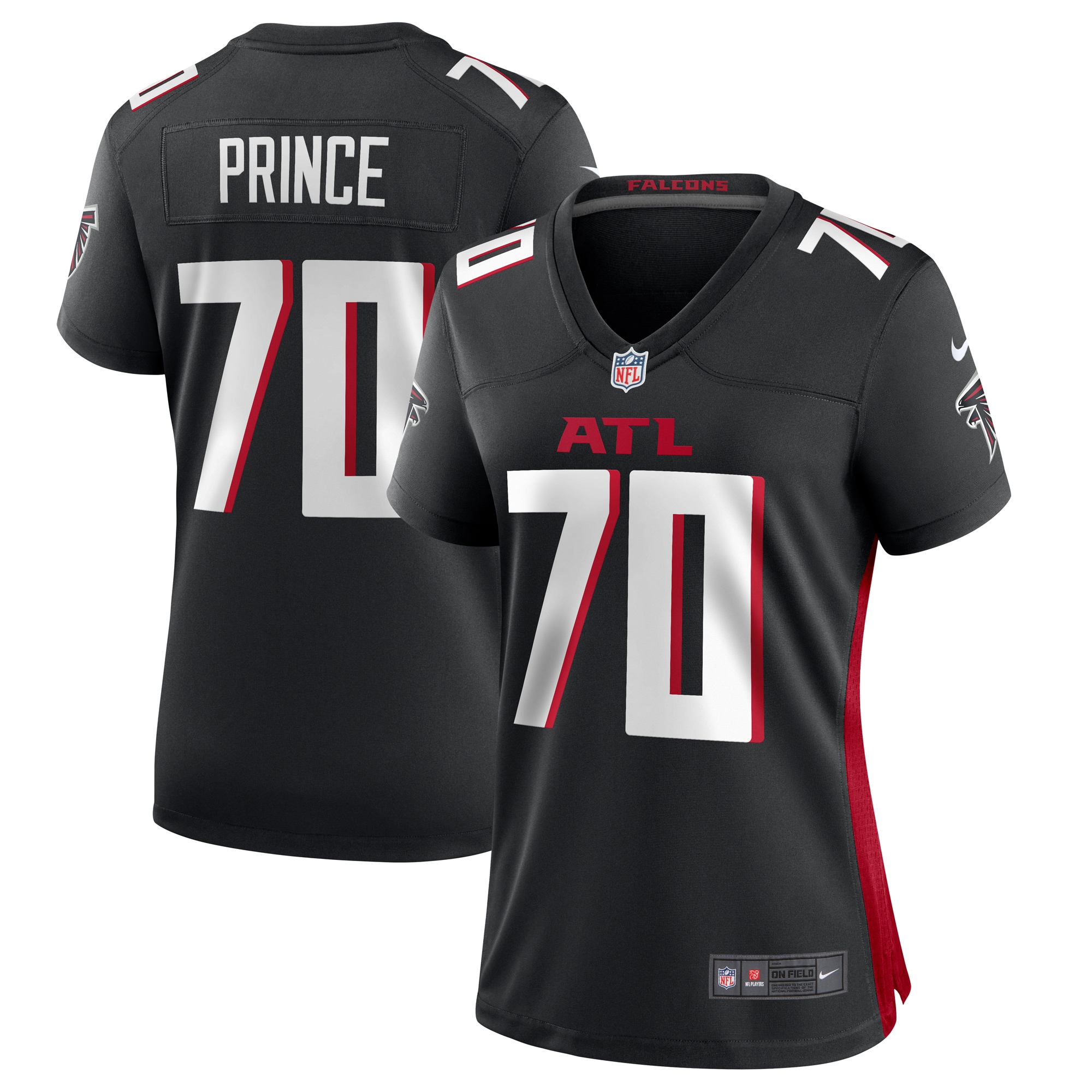 Isaiah Prince Atlanta Falcons Nike Women's Team Game Jersey - Black - vstockx