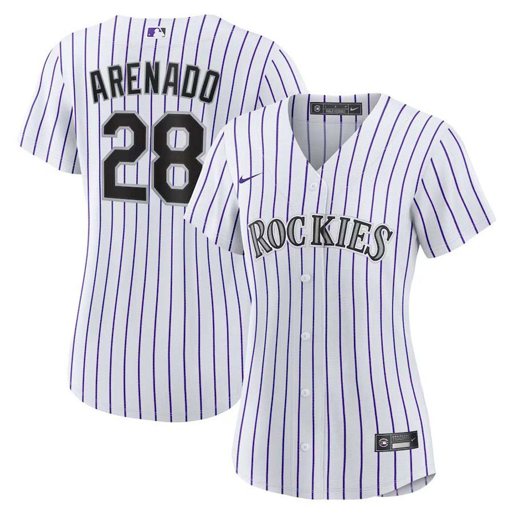 Women's Colorado Rockies Nolan Arenado Replica Home Jersey - White - vstockx