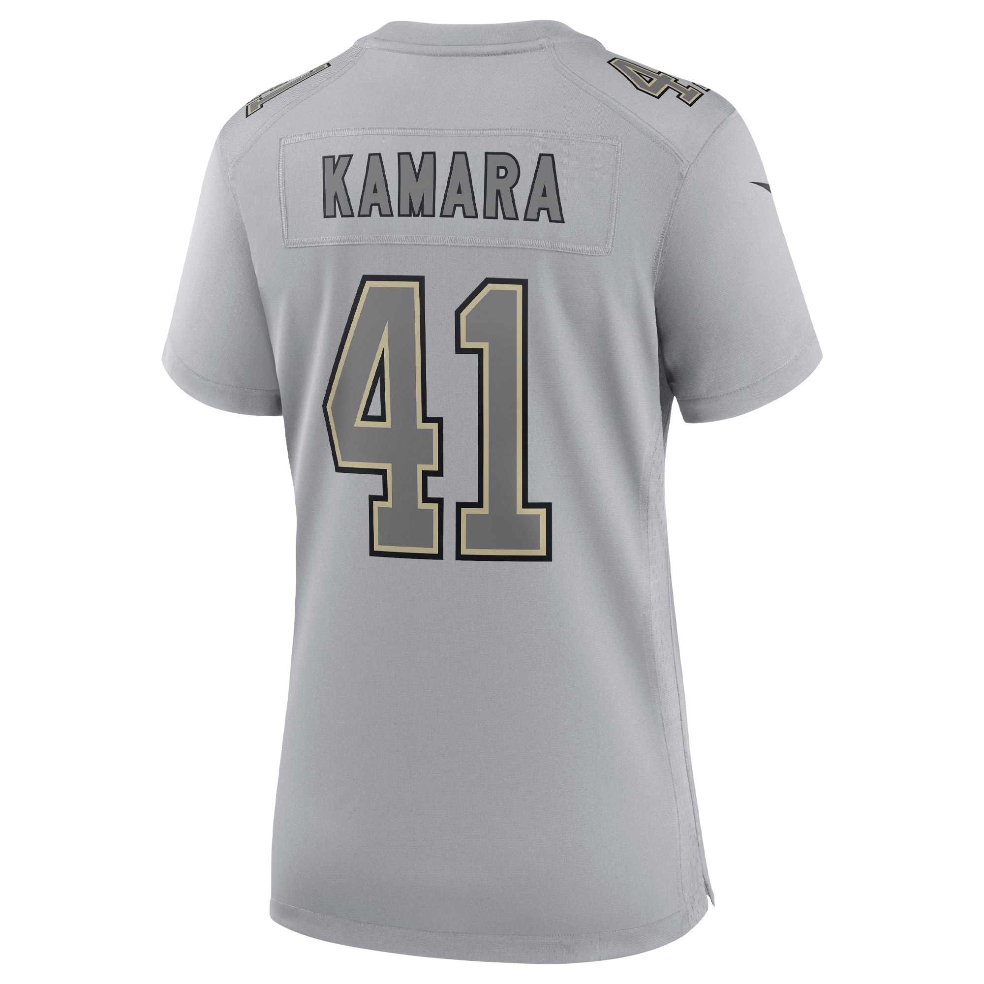 Alvin Kamara New Orleans Saints Nike Women's Atmosphere Fashion Game Jersey - Gray - vstockx
