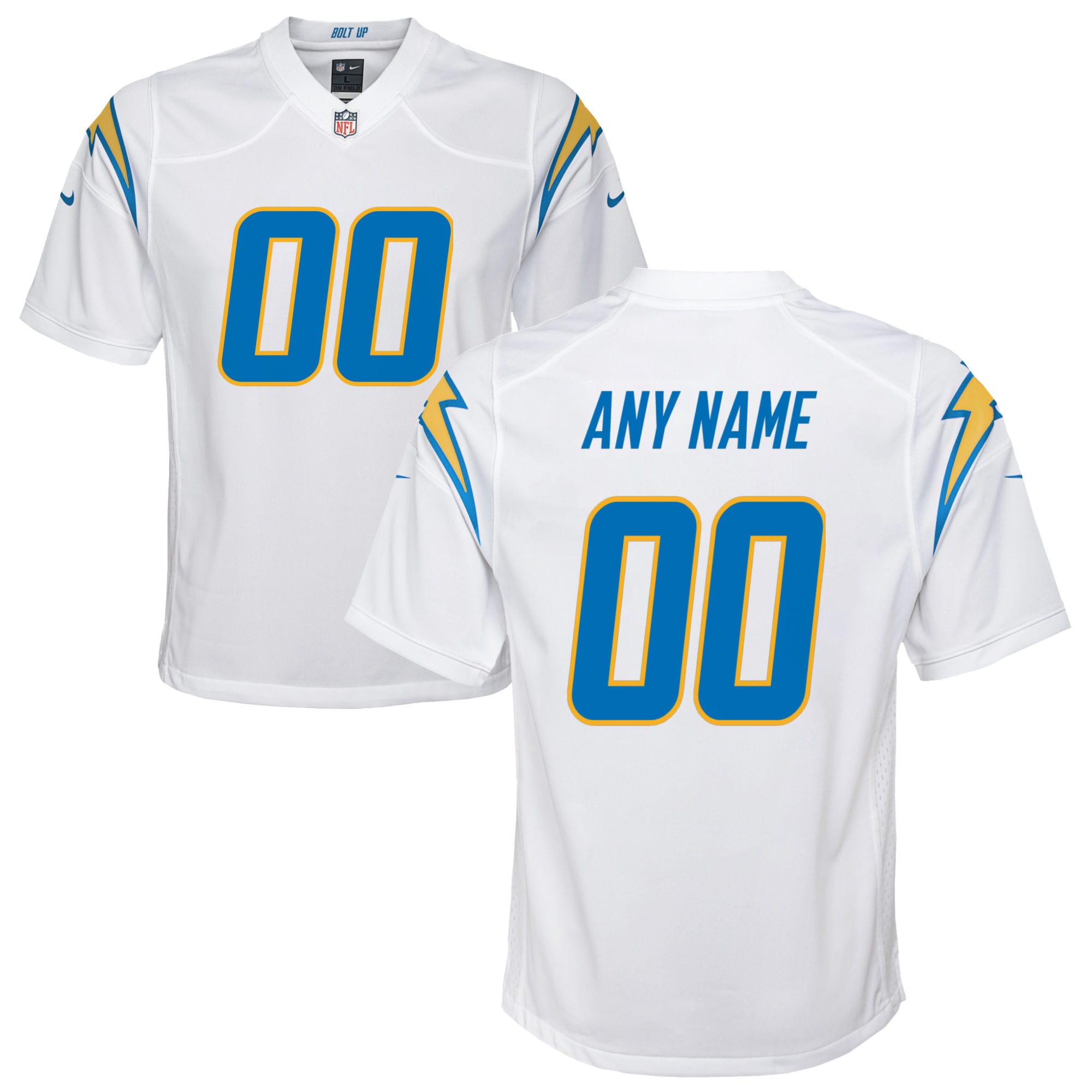 Los Angeles Chargers Nike Youth Custom Game Jersey - White - vstockx
