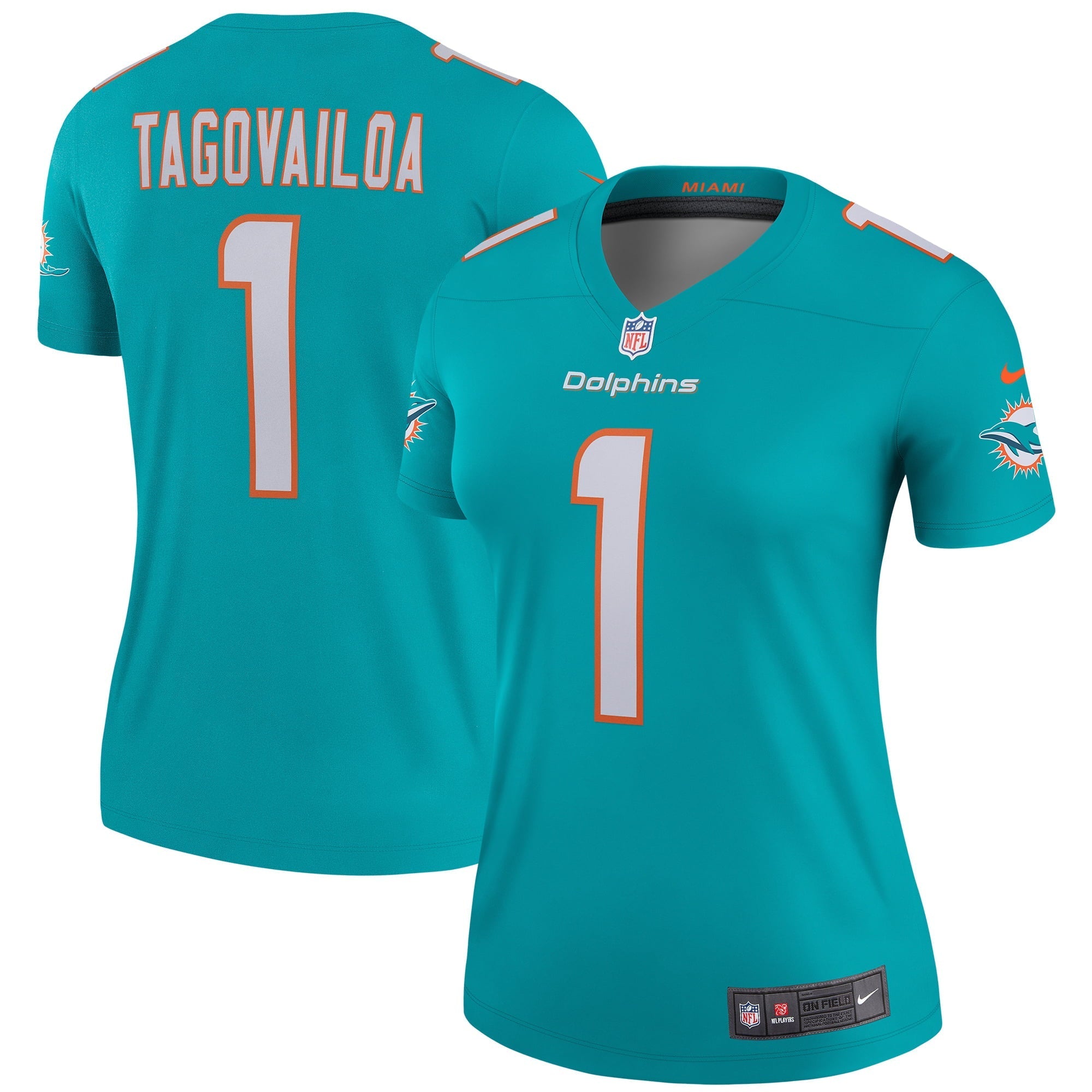 Women's Nike Tua Tagovailoa Aqua Miami Dolphins Legend Jersey - vstockx