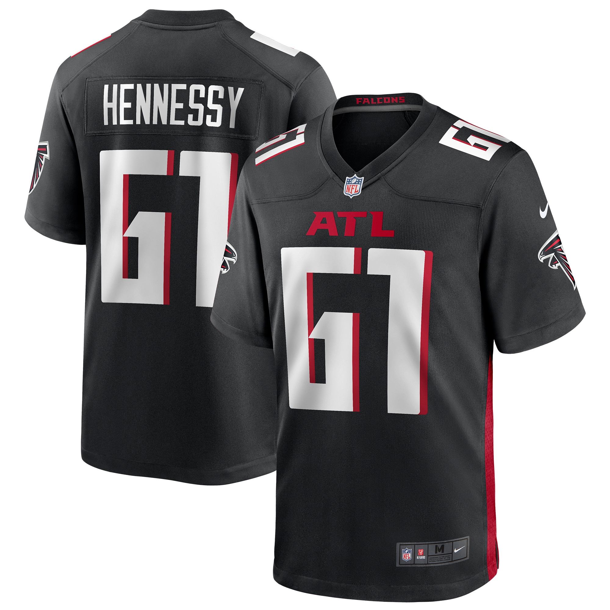 Matt Hennessy Atlanta Falcons Nike Player Game Jersey - Black - vstockx