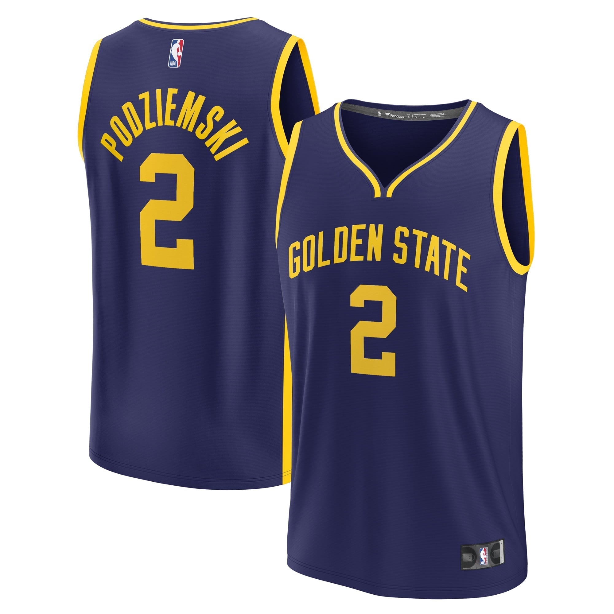 Youth Fanatics Branded First Round Navy Golden State Warriors 2023 NBA Draft First Round Pick Fast Break Replica Jersey - vstockx
