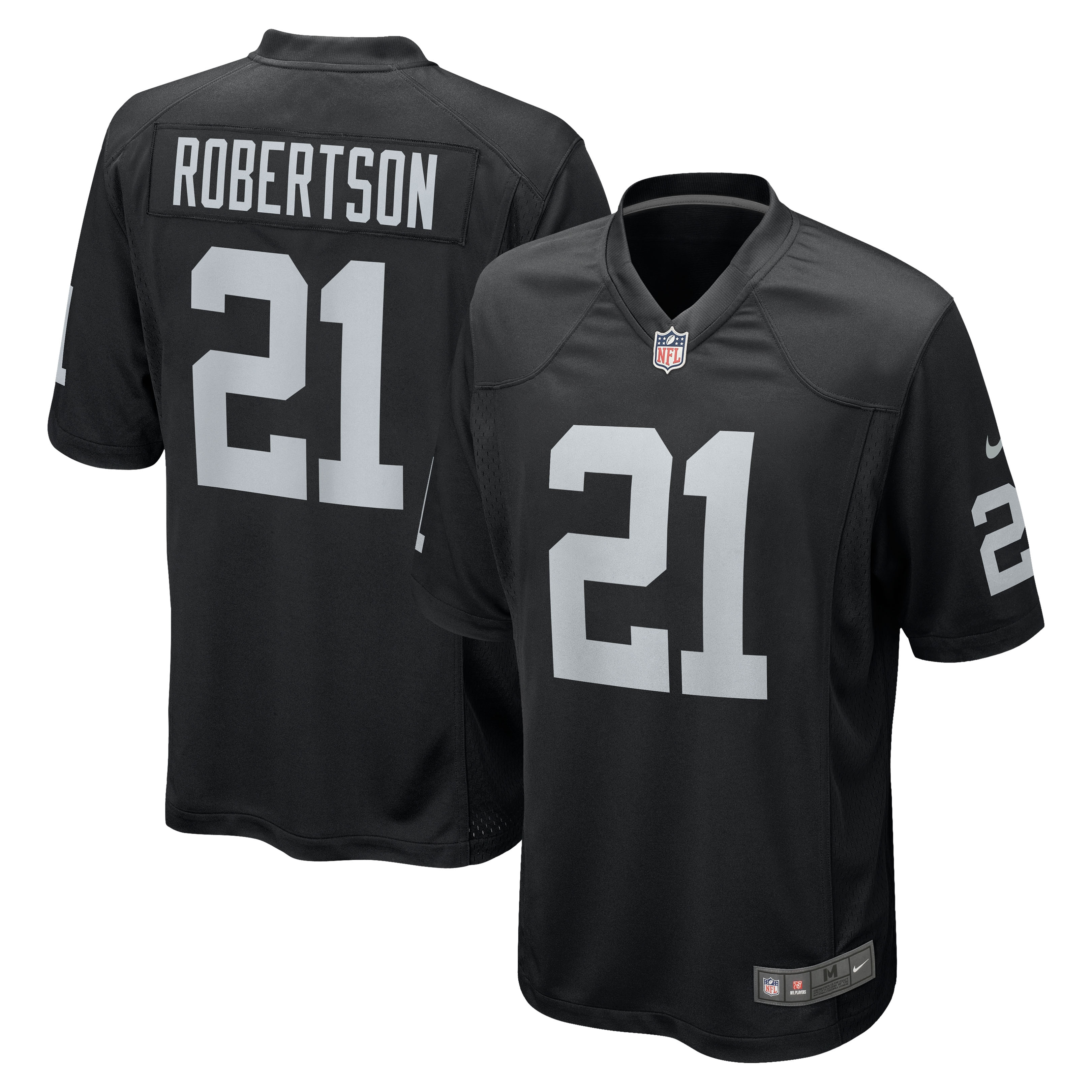 Amik Robertson Las Vegas Raiders Nike Team Game Jersey - Black - vstockx