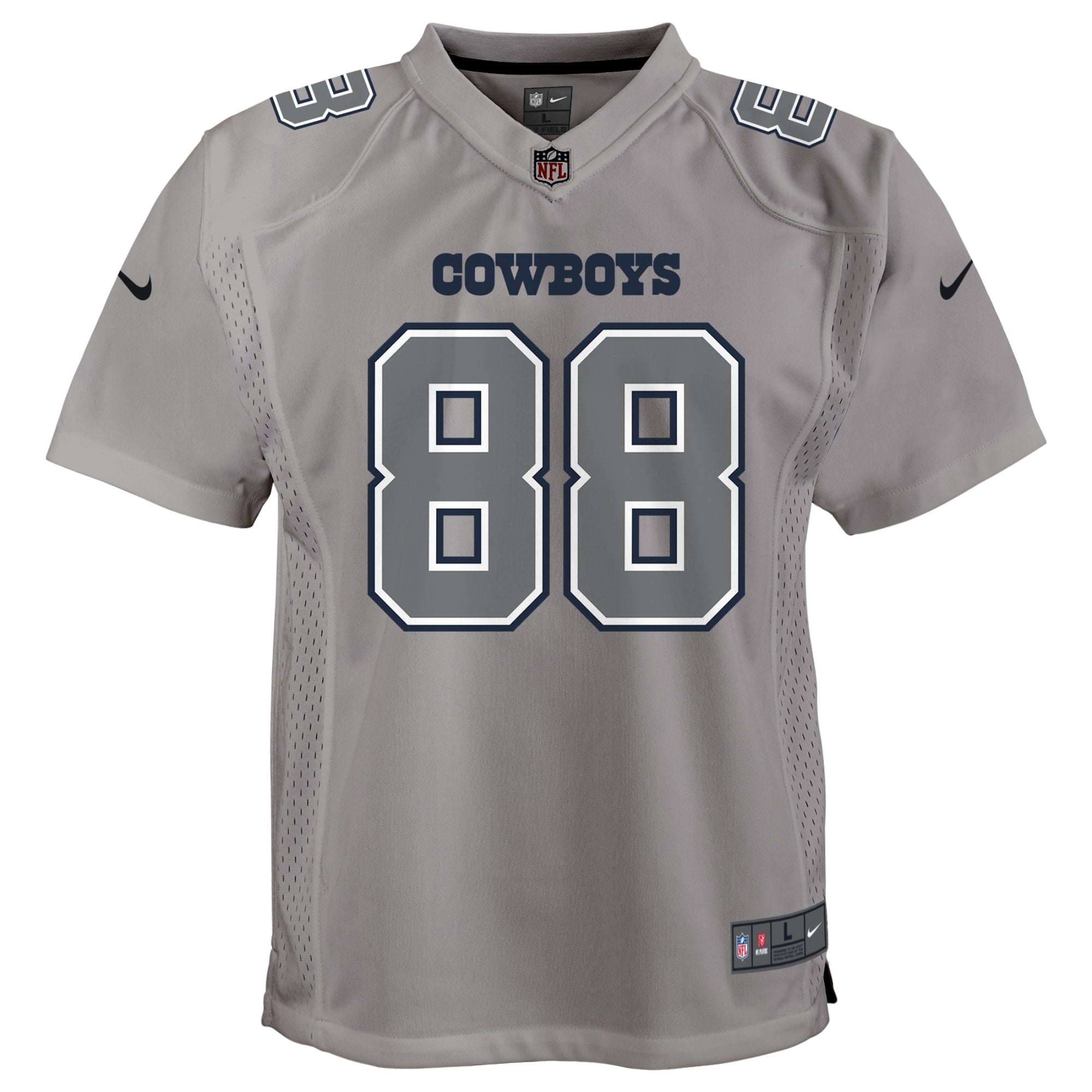 Youth Nike CeeDee Lamb Gray Dallas Cowboys Atmosphere Game Jersey - vstockx
