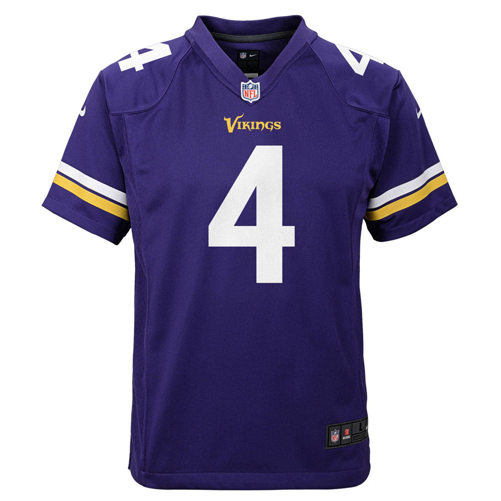Youth Minnesota Vikings Dalvin Cook Team Game Jersey Purple - vstockx