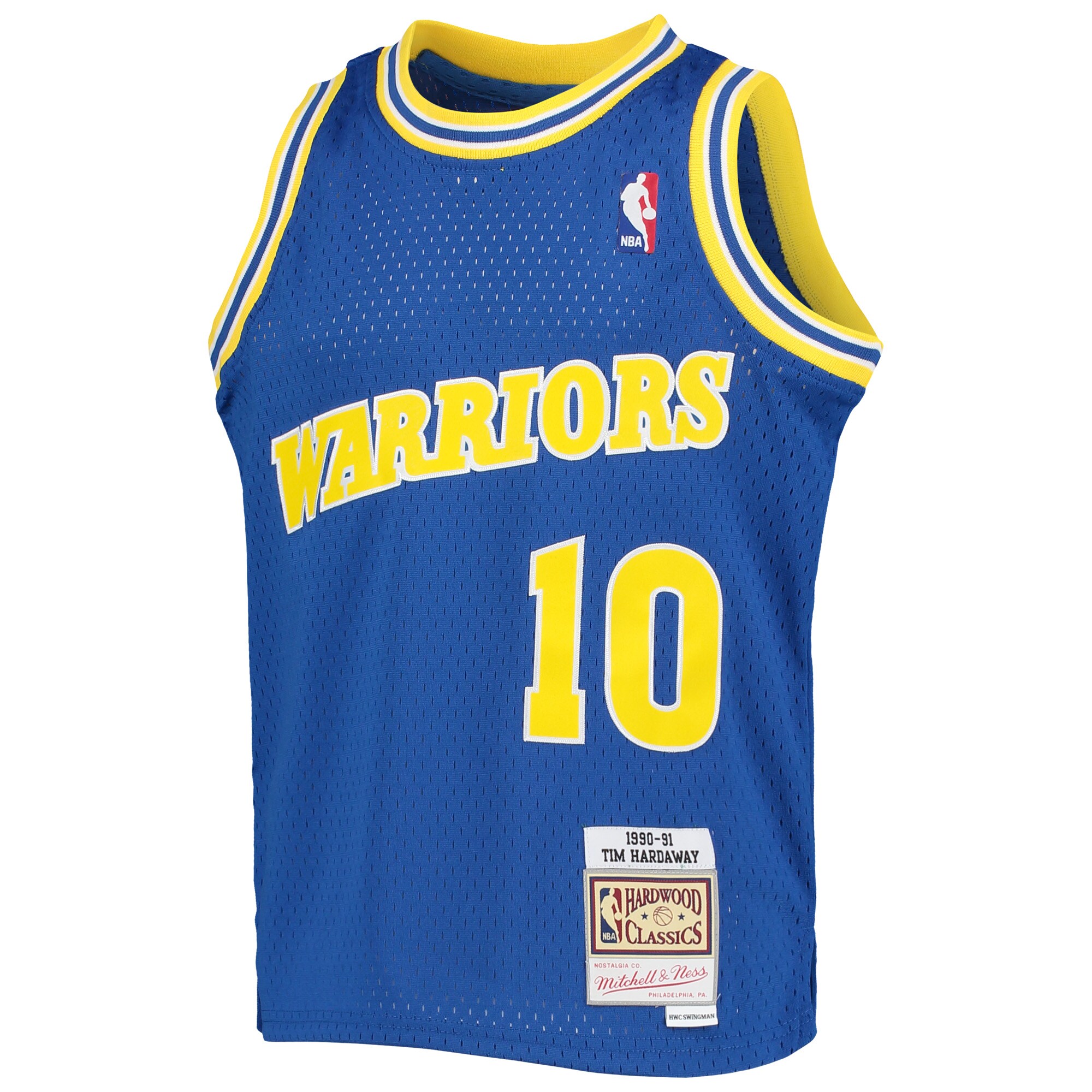 Tim Hardaway Golden State Warriors Mitchell & Ness Youth 1990/91 Hardwood Classics Swingman Jersey - Royal - vstockx