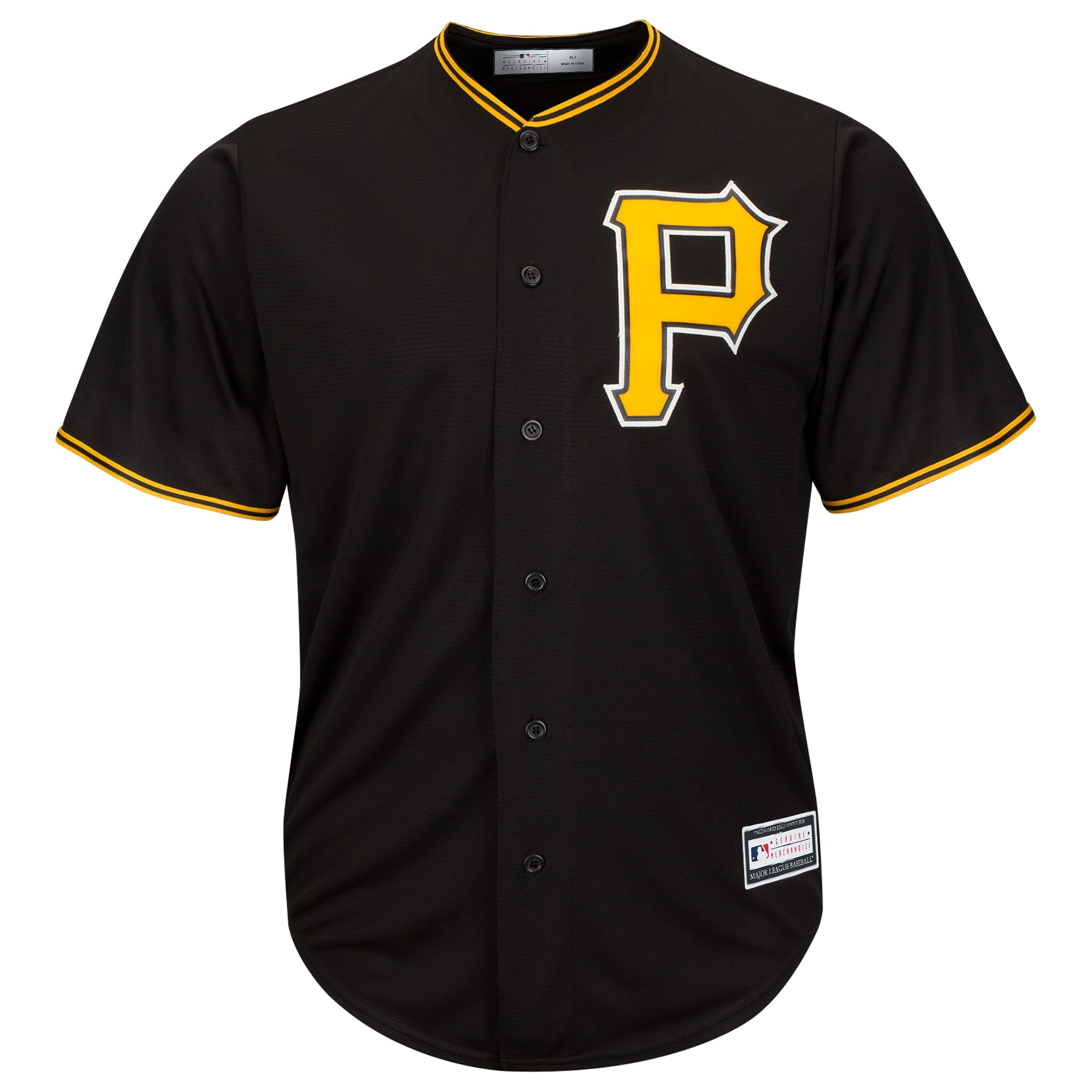 Pittsburgh Pirates Big & Tall Replica Team Jersey - Black - vstockx