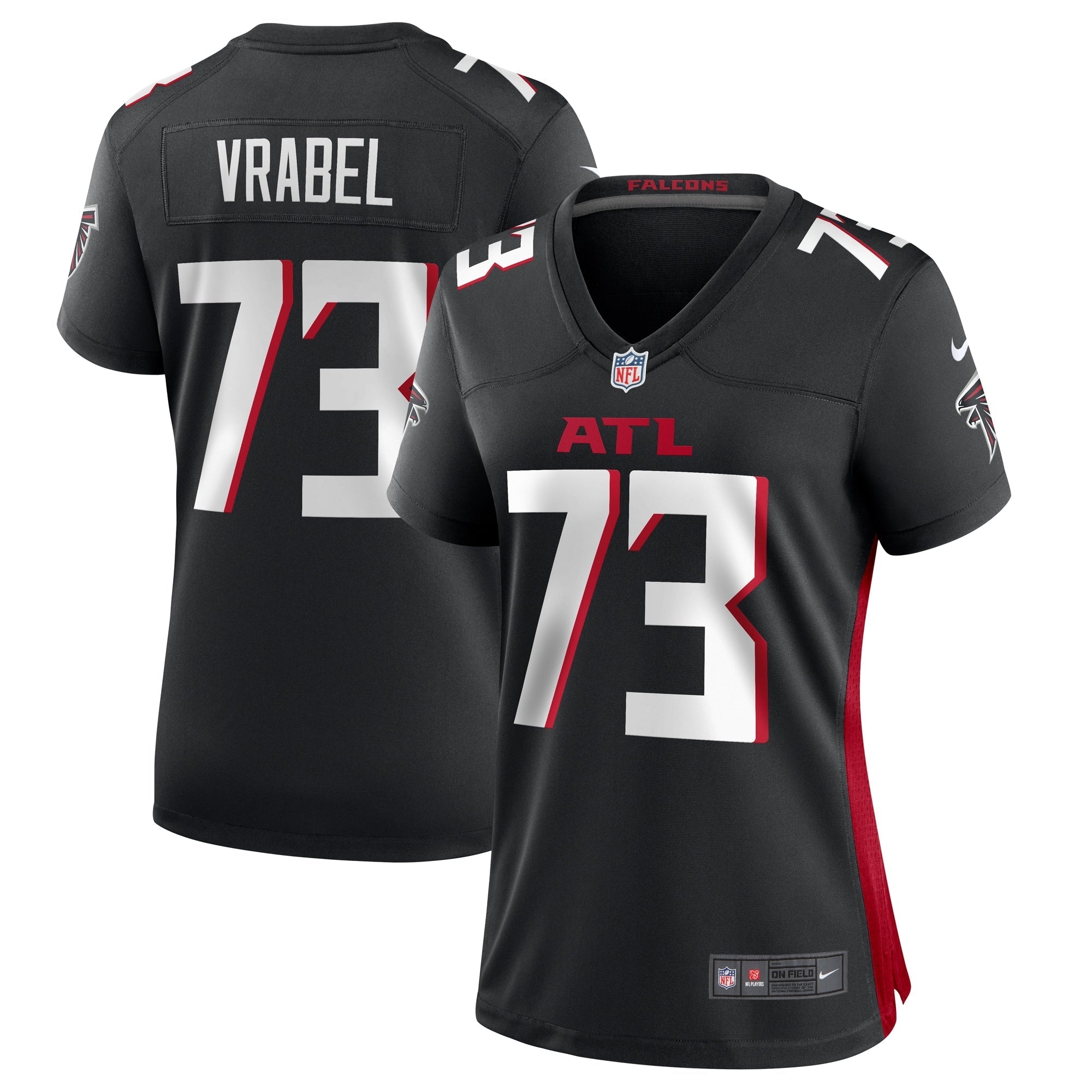 Women's Nike Tyler Vrabel Black Atlanta Falcons Player Game Jersey - vstockx