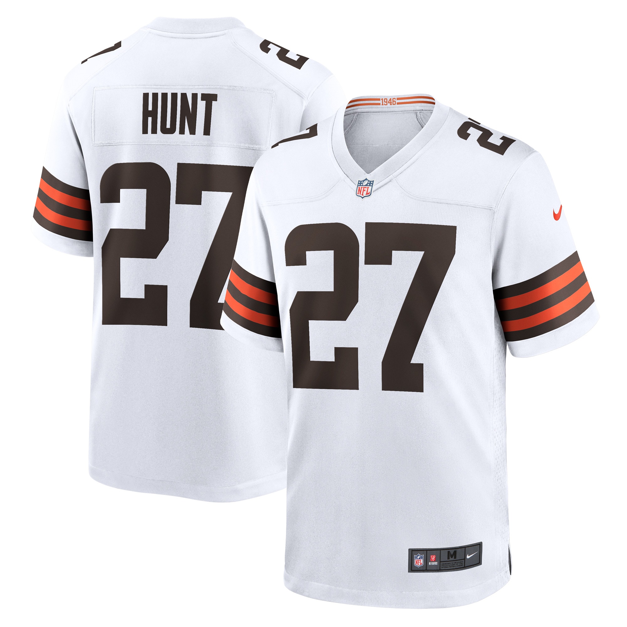 Kareem Hunt Cleveland Browns Nike Game Player Jersey - White - vstockx