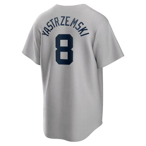 Men's Boston Red Sox Carl Yastrzemski Cooperstown Collection Jersey - Gray - vstockx