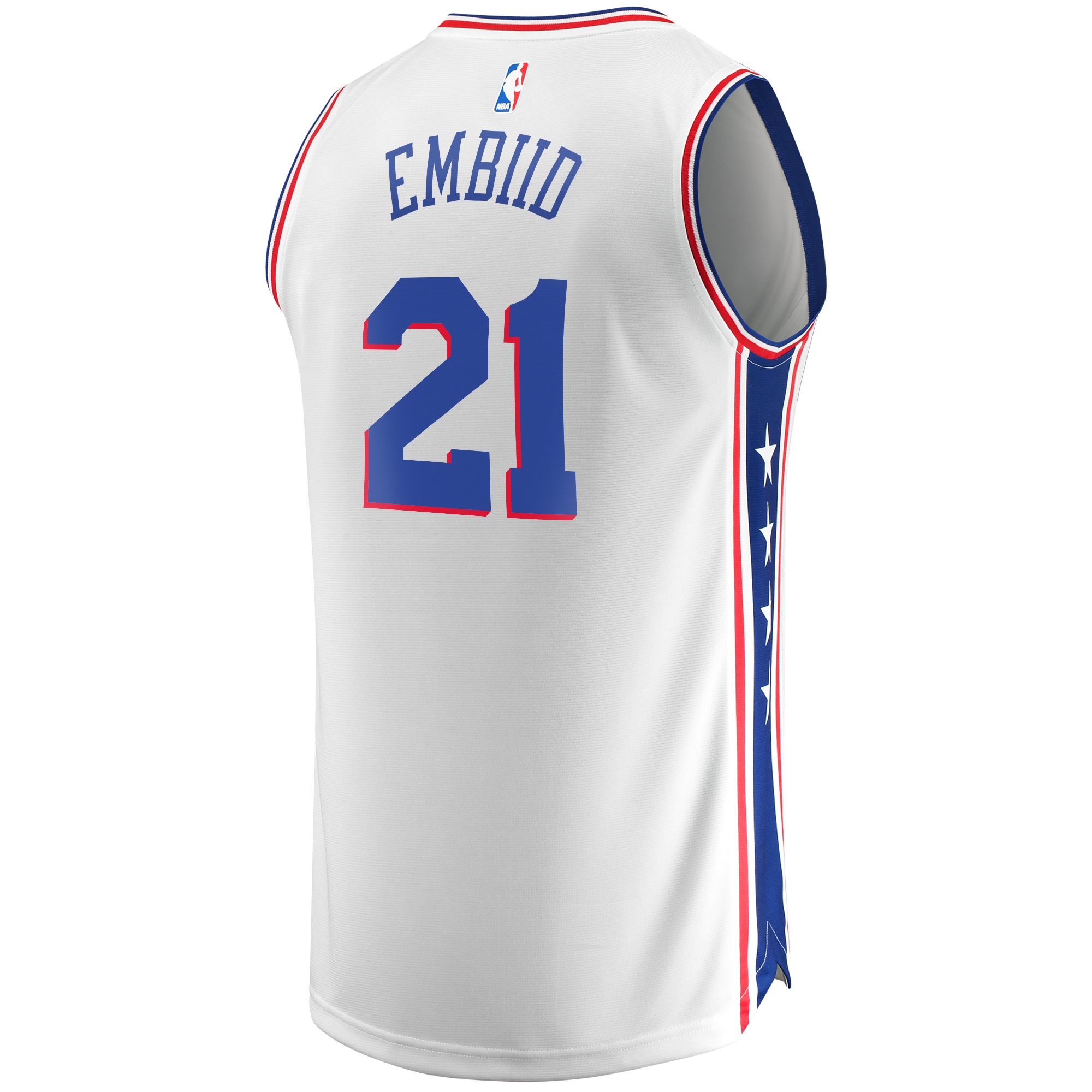 Joel Embiid Philadelphia 76ers Fanatics Branded Replica Jersey - Association Edition - White - vstockx