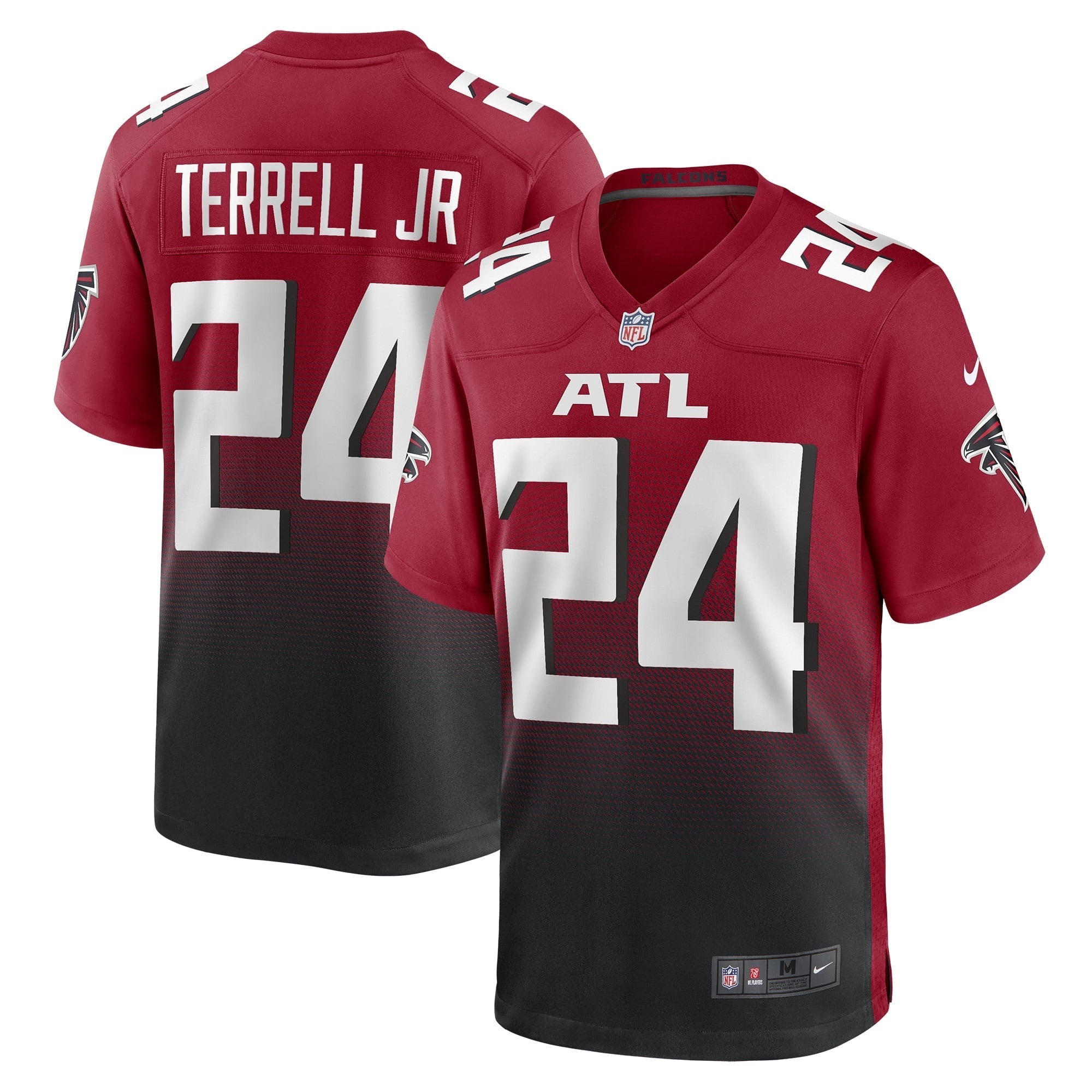 Men's Nike A.J. Terrell Jr. Red Atlanta Falcons Game Jersey - vstockx