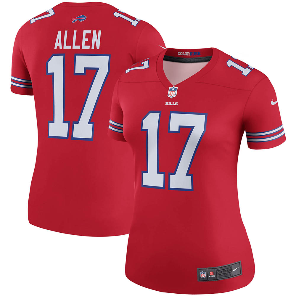 Women's Buffalo Bills Josh Allen Rush Legend Player Jersey Red - vstockx