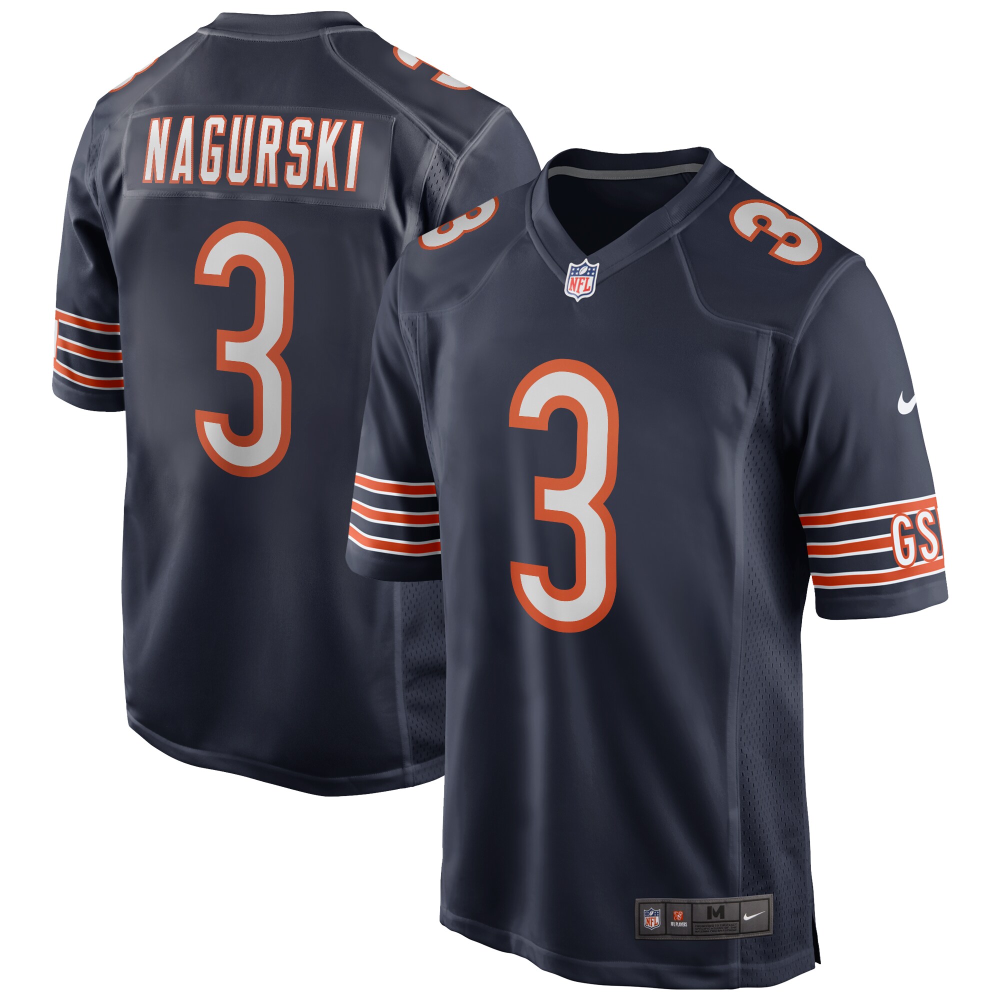 Bronko Nagurski Chicago Bears Nike Game Retired Player Jersey - Navy - vstockx