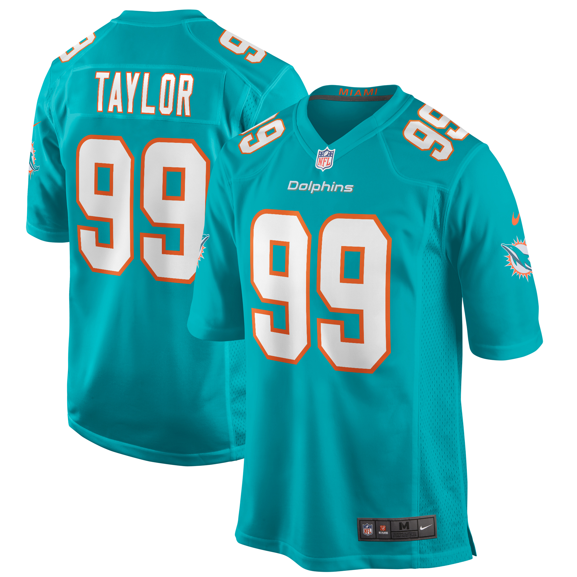 Jason Taylor Miami Dolphins Nike Game Retired Player Jersey - Aqua - vstockx
