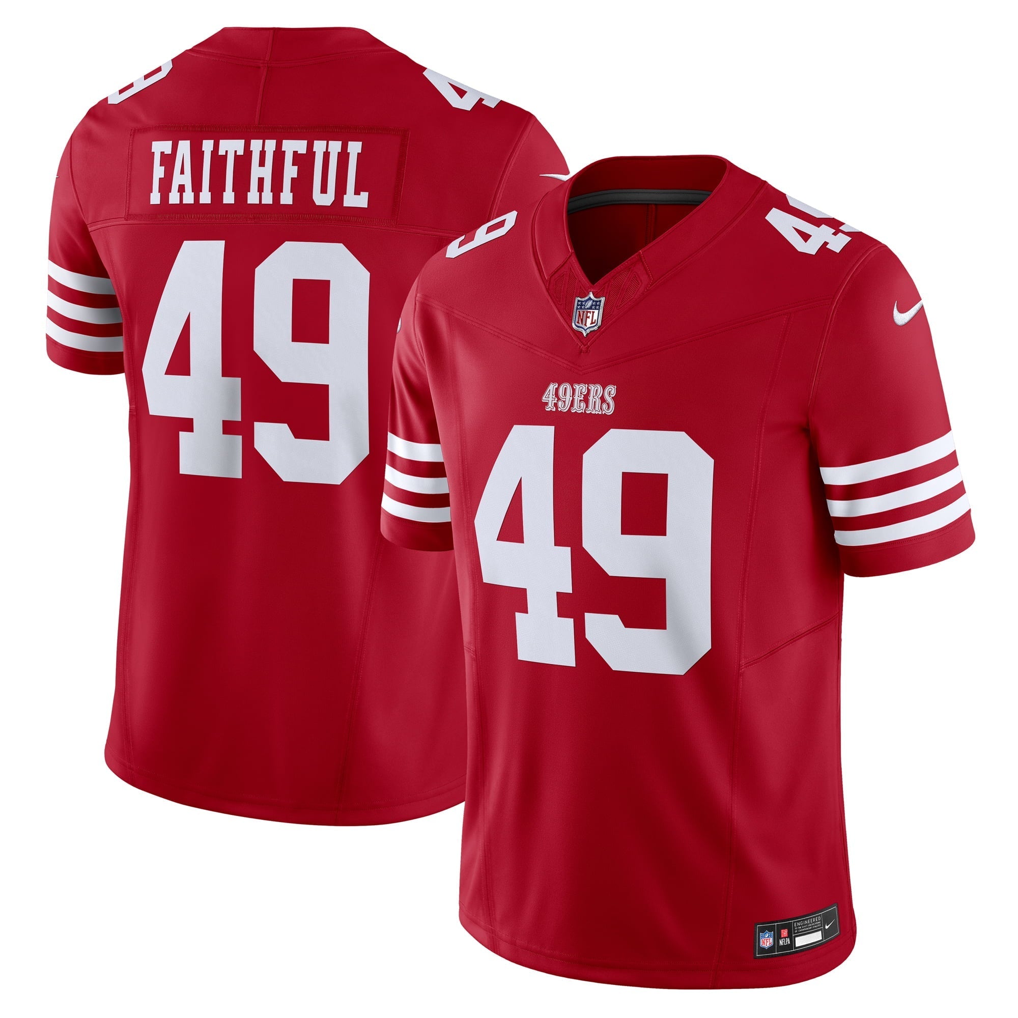 Men's Nike The Faithful Scarlet San Francisco 49ers Vapor F.U.S.E. Limited Jersey - vstockx