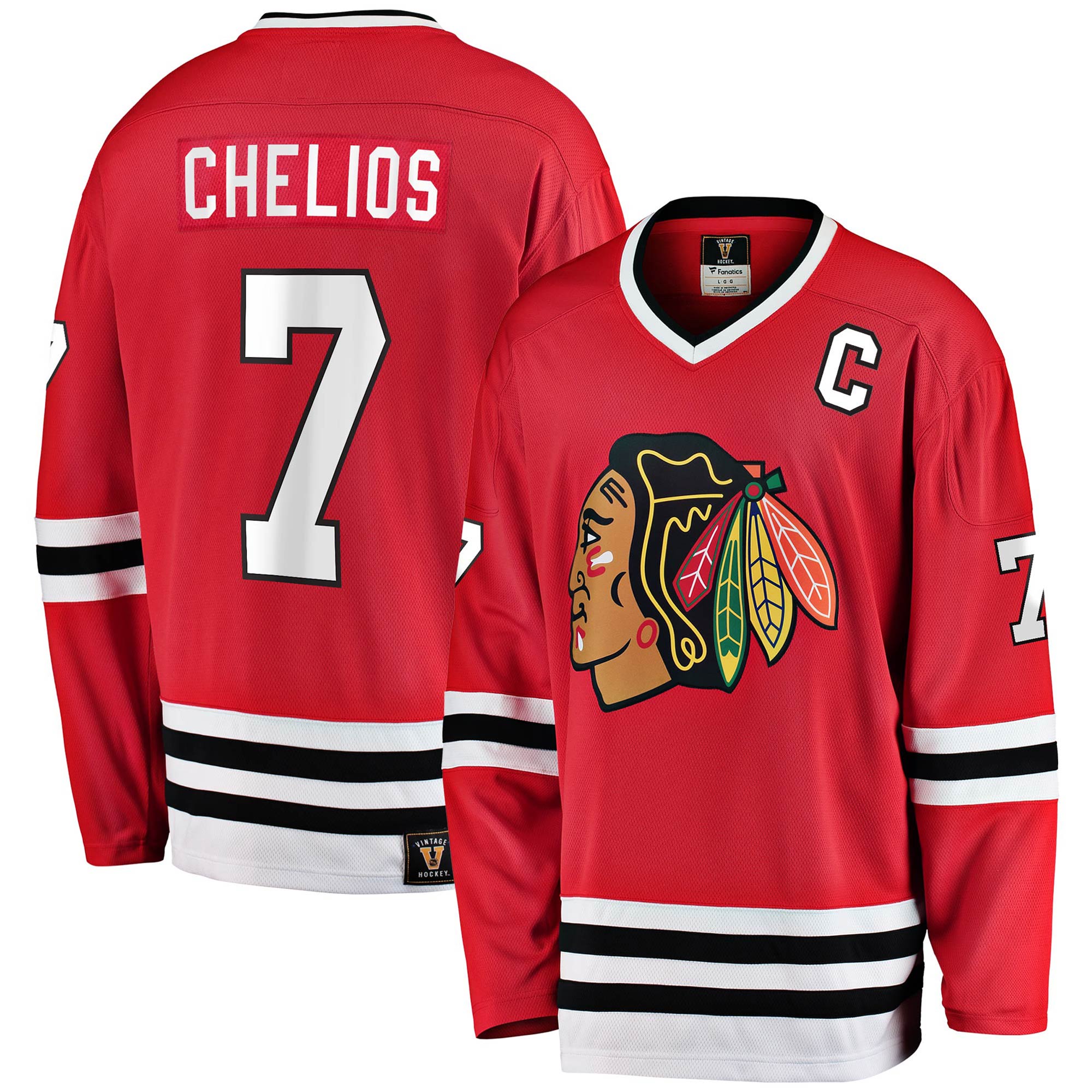 Chris Chelios Chicago Blackhawks Fanatics Branded Premier Breakaway Retired Player Jersey - Red - vstockx