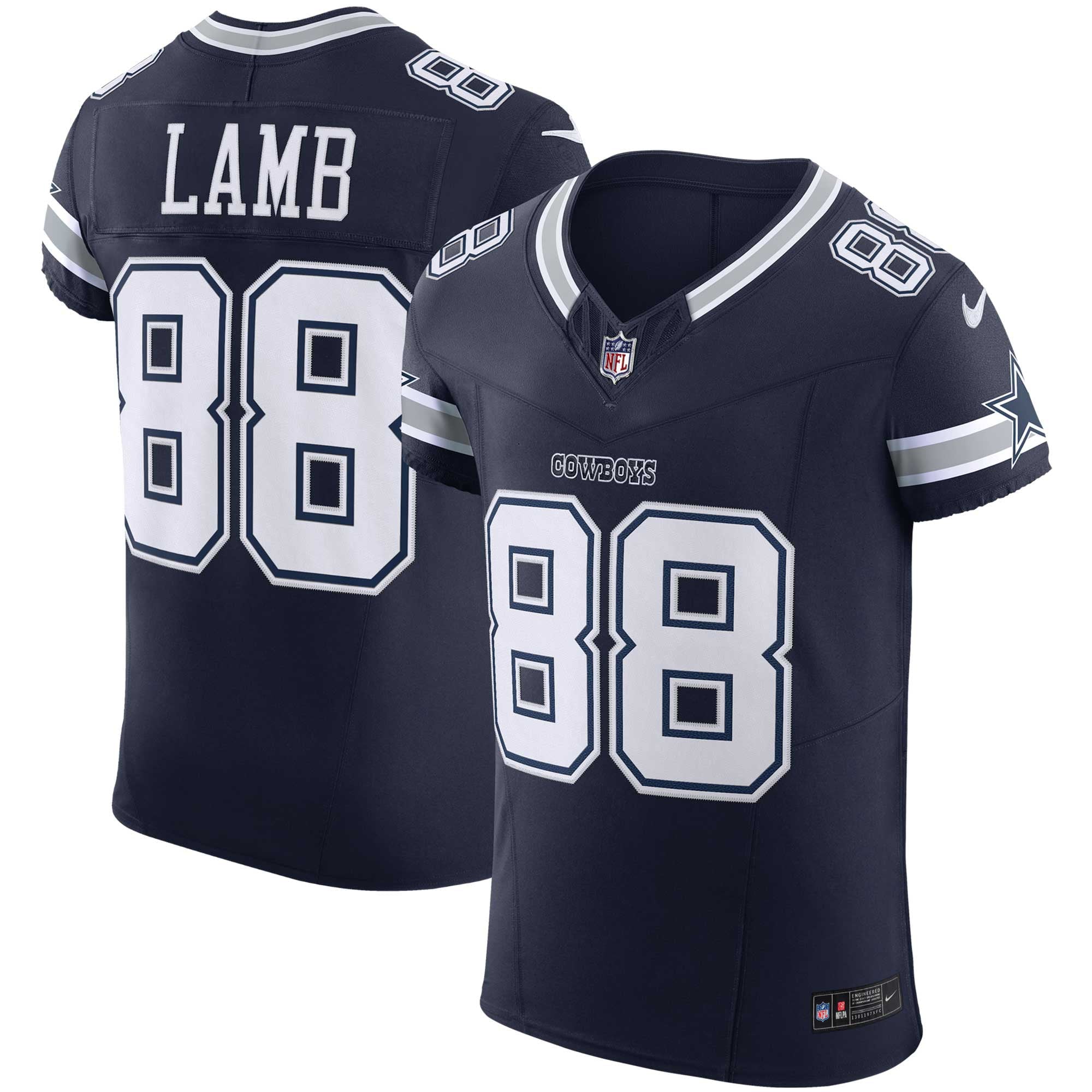 Men's Nike CeeDee Lamb Navy Dallas Cowboys Vapor F.U.S.E. Elite Jersey - vstockx