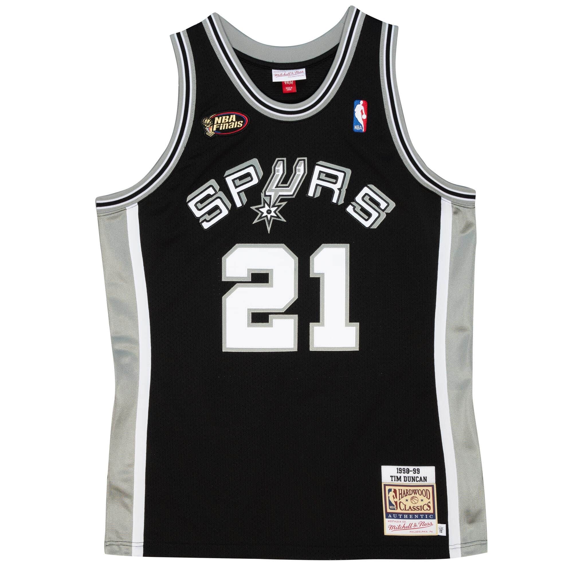 Authentic Tim Duncan San Antonio Spurs 1998-99 Jersey - vstockx
