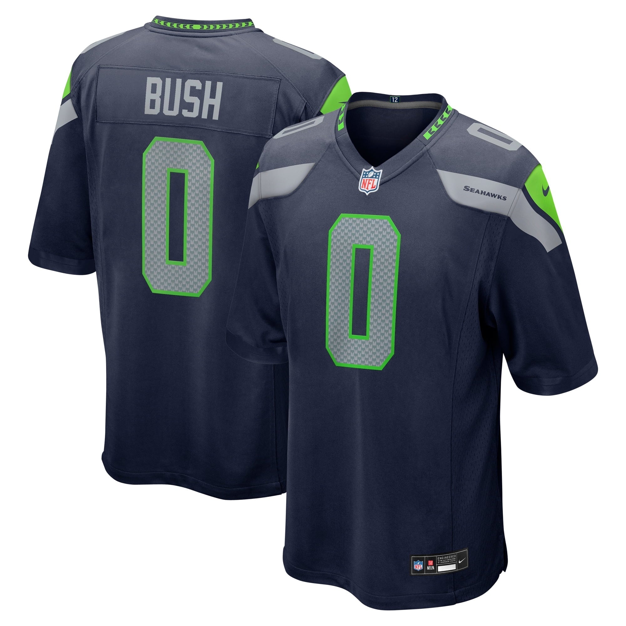 Men's Nike Devin Bush College Navy Seattle Seahawks Game Jersey - vstockx