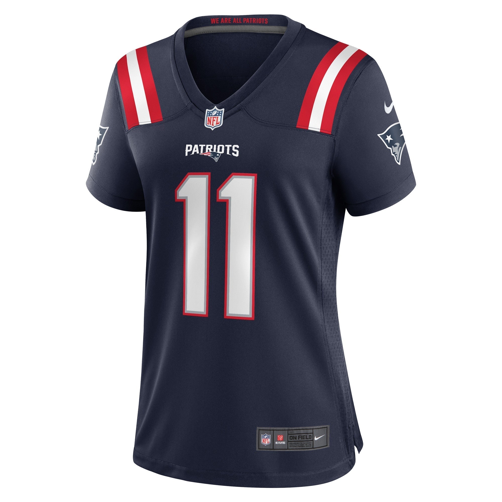Women's Nike Tyquan Thornton Navy New England Patriots Game Player Jersey - vstockx