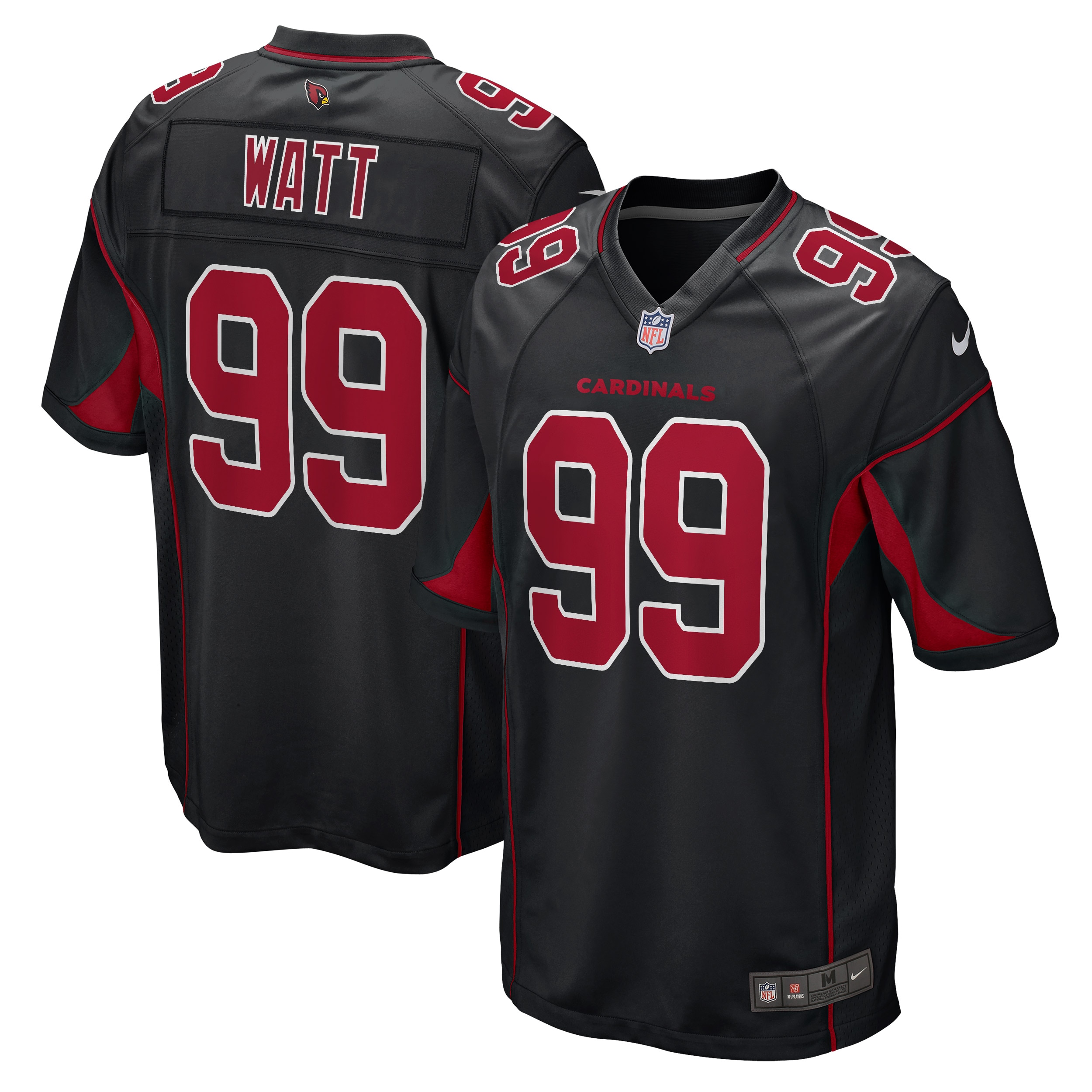 J.J. Watt Arizona Cardinals Nike 2nd Alternate Game Jersey - Black - vstockx