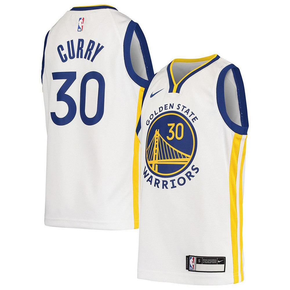 Youth Golden State Warriors Steph Curry Association Jersey - White - vstockx
