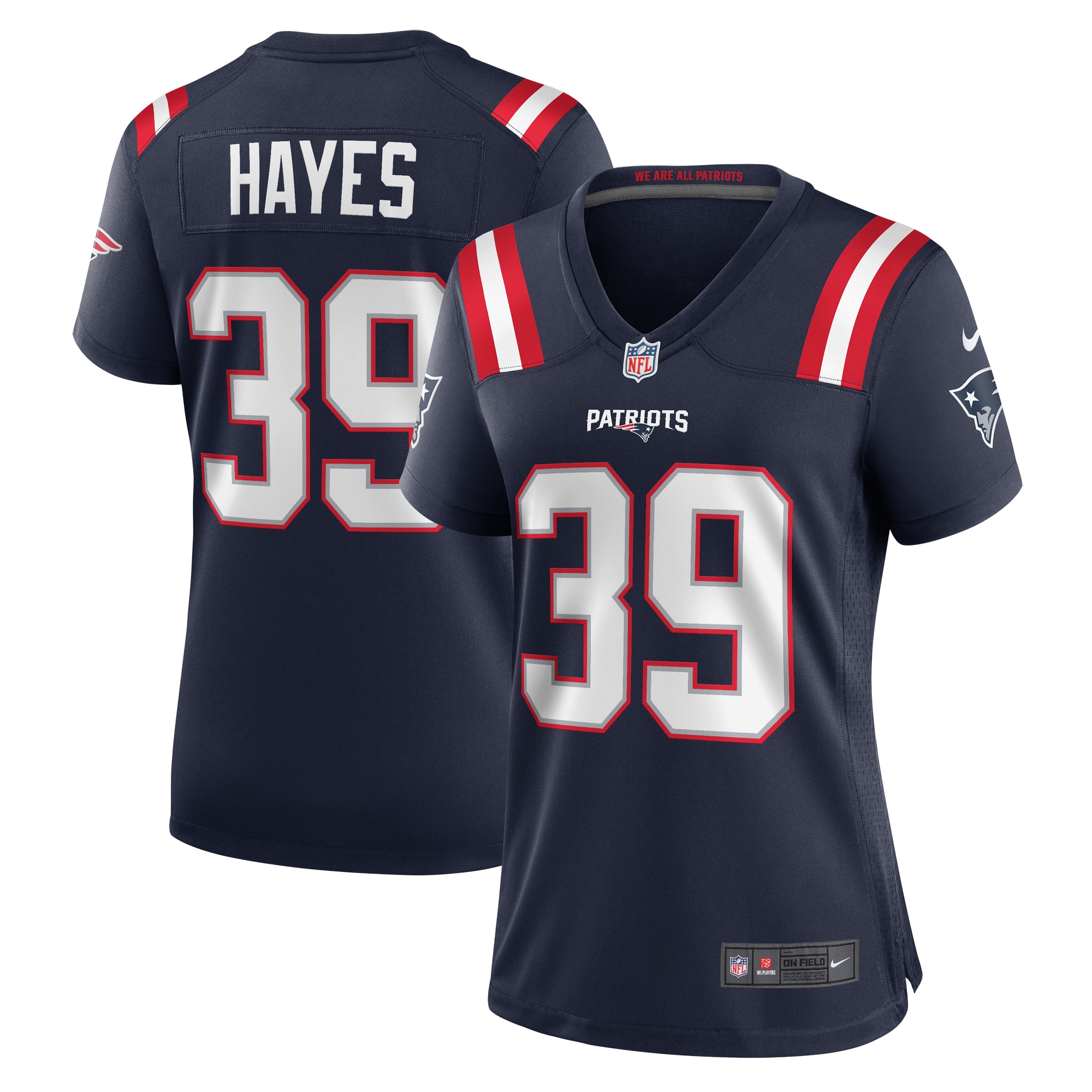 Tae Hayes New England Patriots Nike Women's Home Game Player Jersey - Navy - vstockx