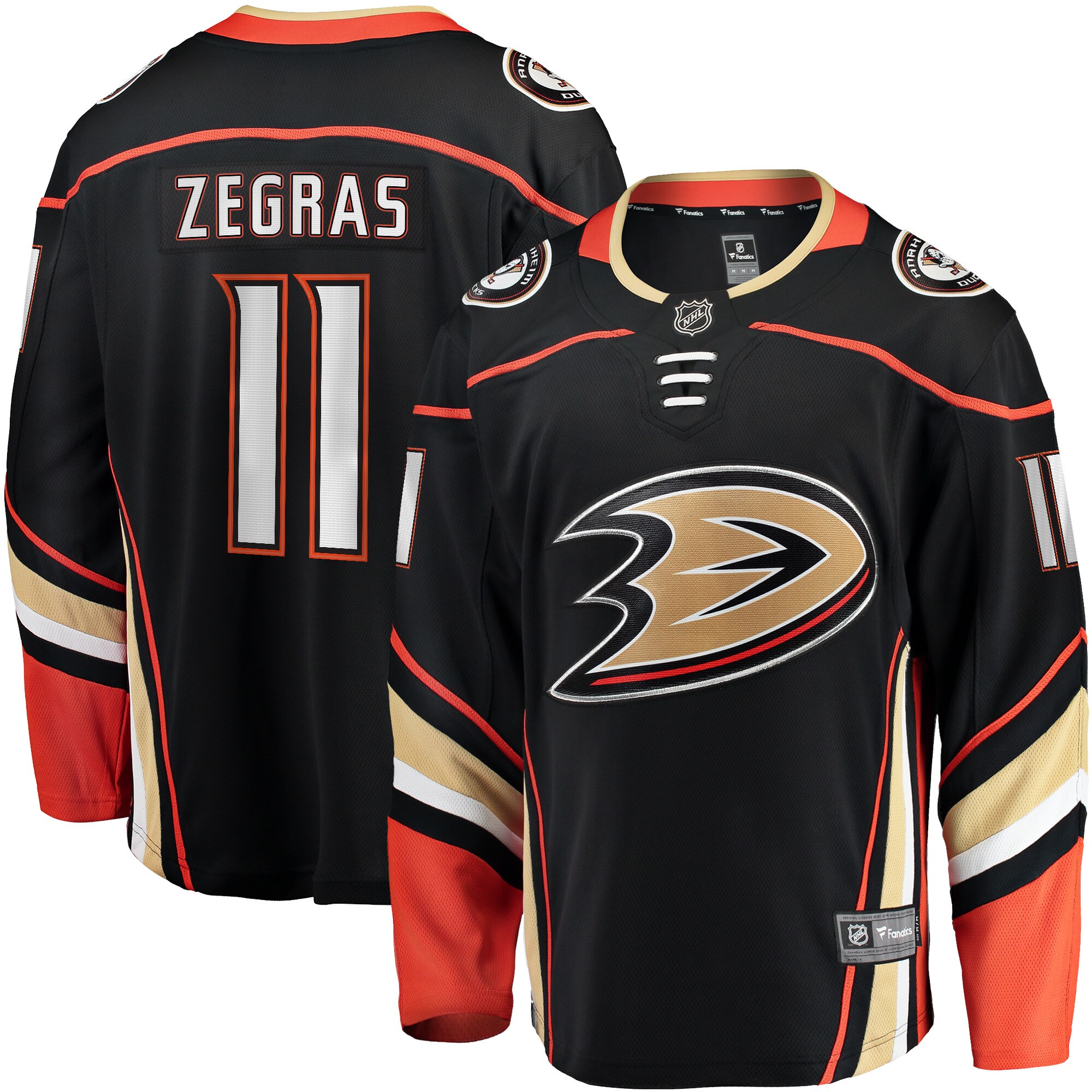 Trevor Zegras Anaheim Ducks Fanatics Branded Home Breakaway Player Jersey - Black - vstockx
