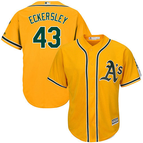 Youth Oakland Athletics Dennis Eckersley Replica Alternate Jersey - Yellow - vstockx
