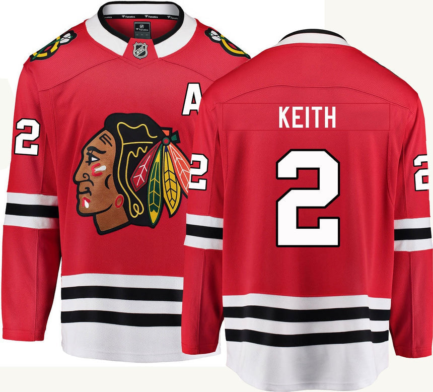 Mens Duncan Keith Chicago Blackhawks Fanatics Branded Red Home Breakaway Jersey - vstockx