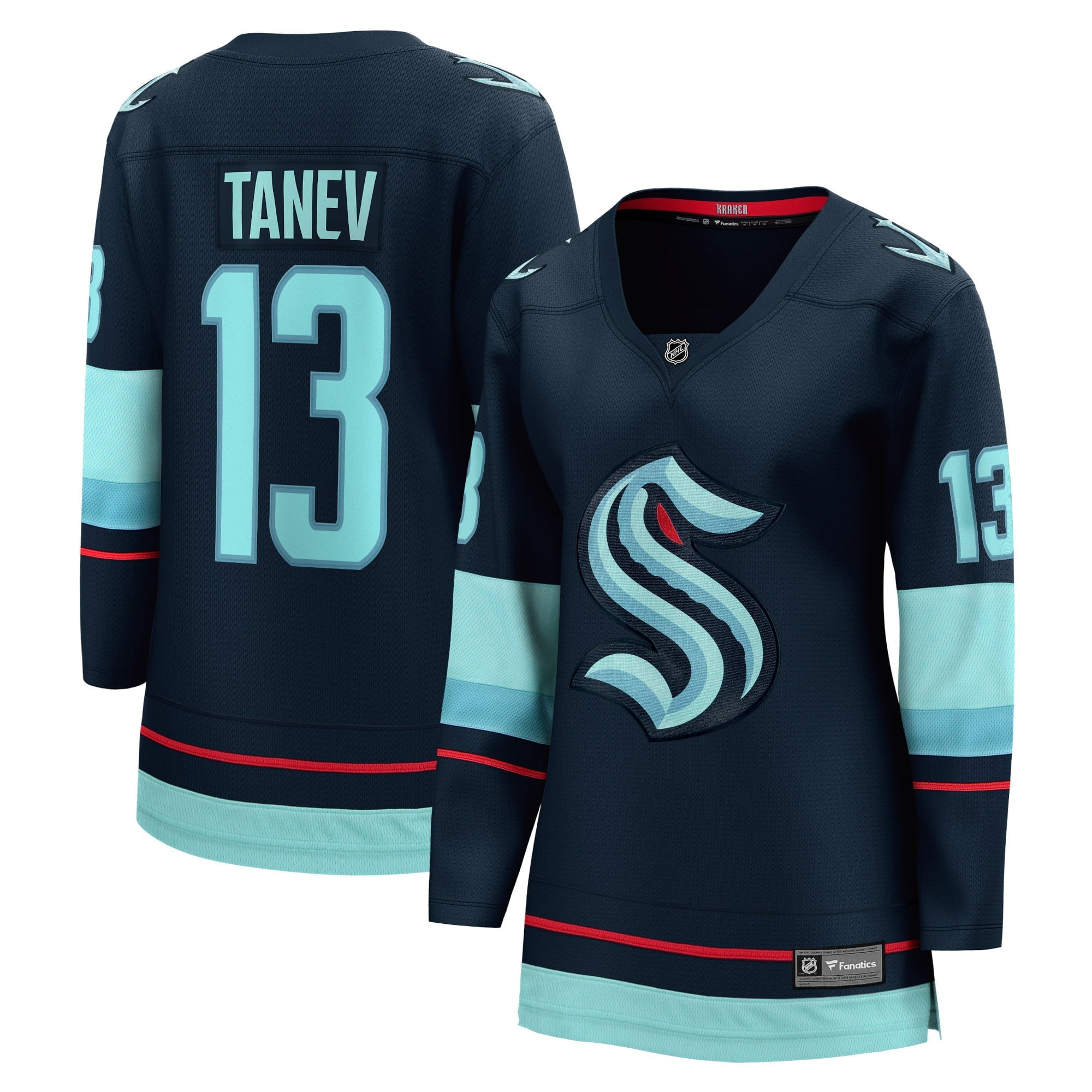 Women's Fanatics Branded Brandon Tanev Navy Seattle Kraken Home Breakaway Player Jersey - vstockx