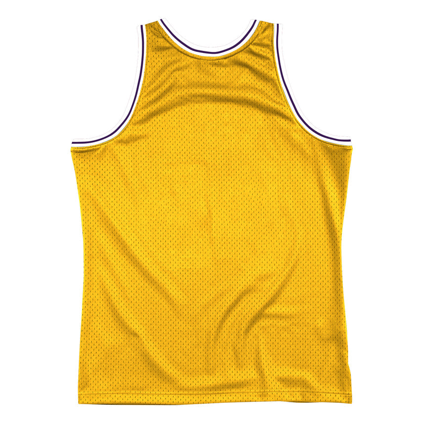 Men's Los Angeles Lakers Mitchell & Ness Gold Hardwood Classics Blown Out Fashion Jersey - vstockx