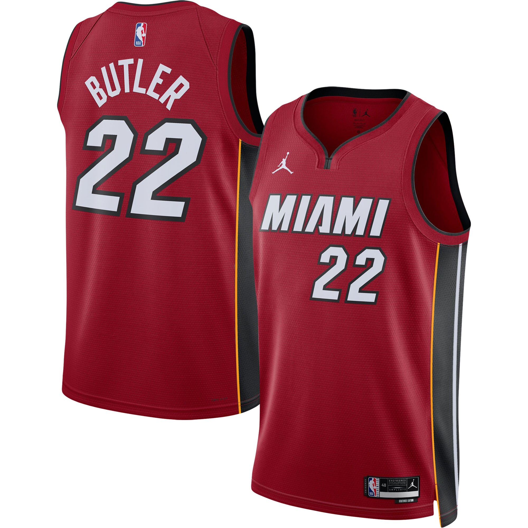 Jimmy Butler Miami Heat Jordans Brand Unisex Swingman Jersey - Statement Edition - Red - vstockx