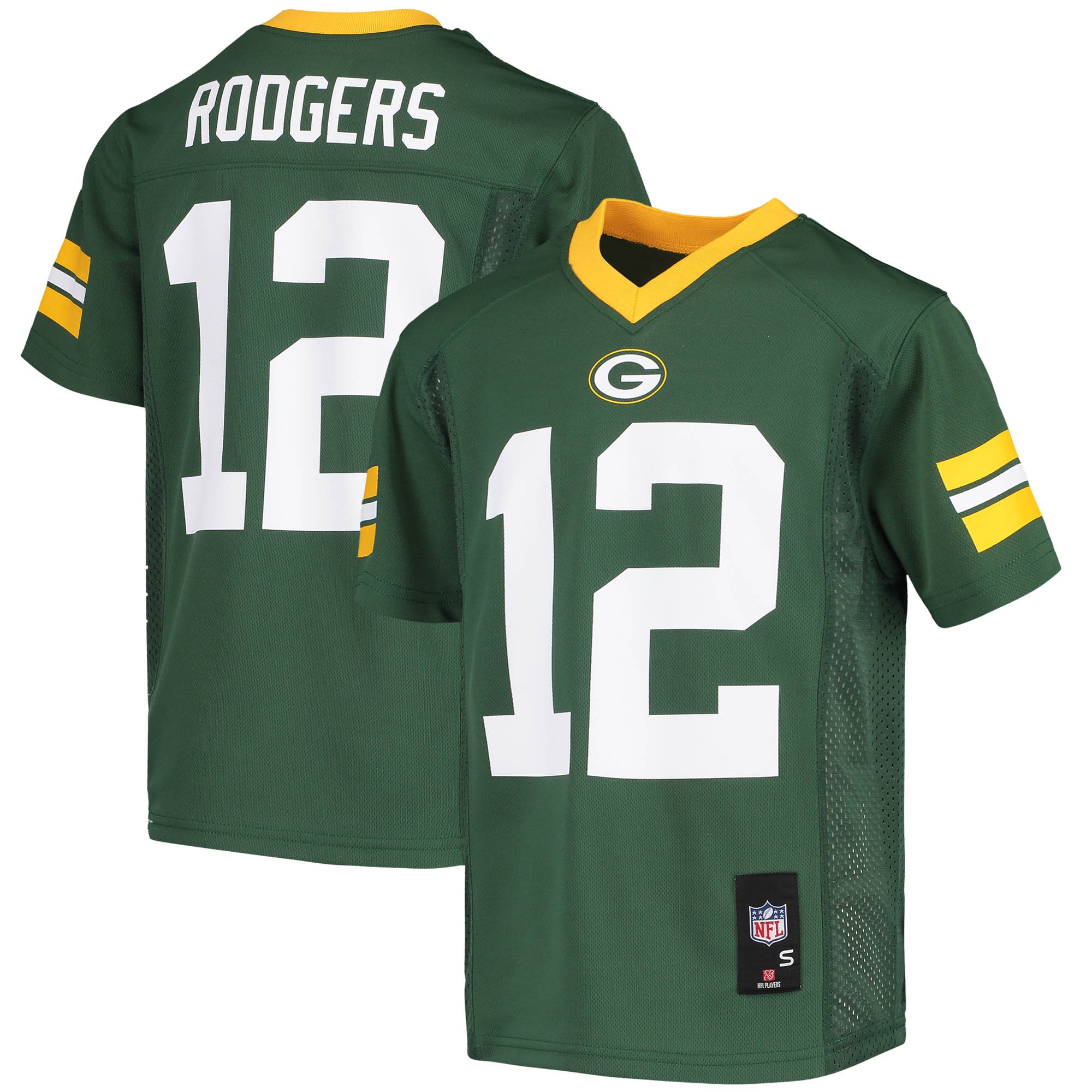 Aaron Rodgers Green Bay Packers Youth Replica Player Jersey - Green - vstockx
