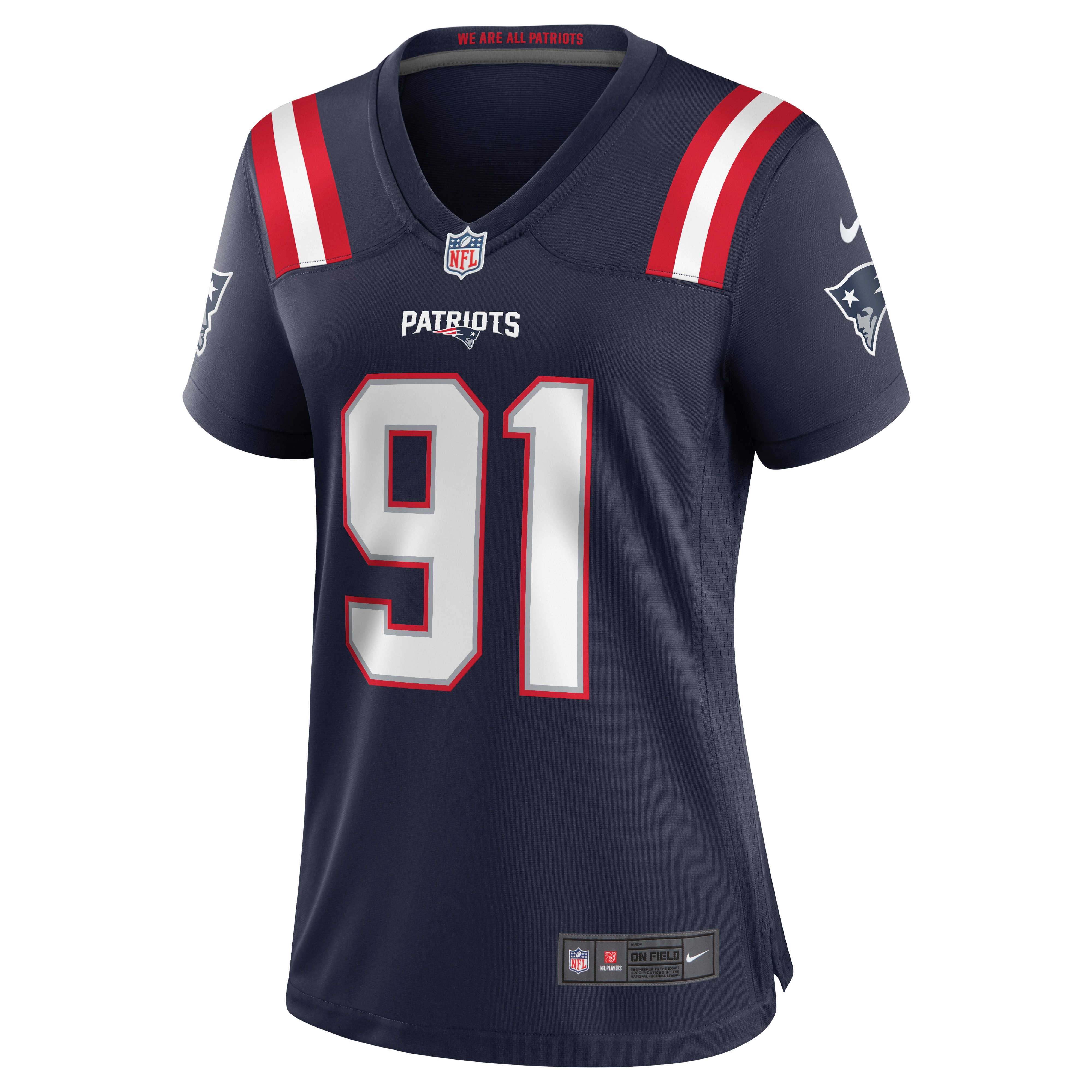 Deatrich Wise Jr. New England Patriots Nike Women's Game Jersey - Navy - vstockx