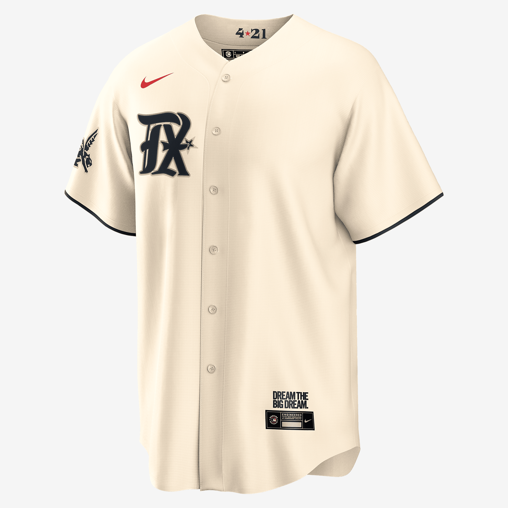 MLB Texas Rangers City Connect Men's Replica Baseball Jersey - Cream - vstockx
