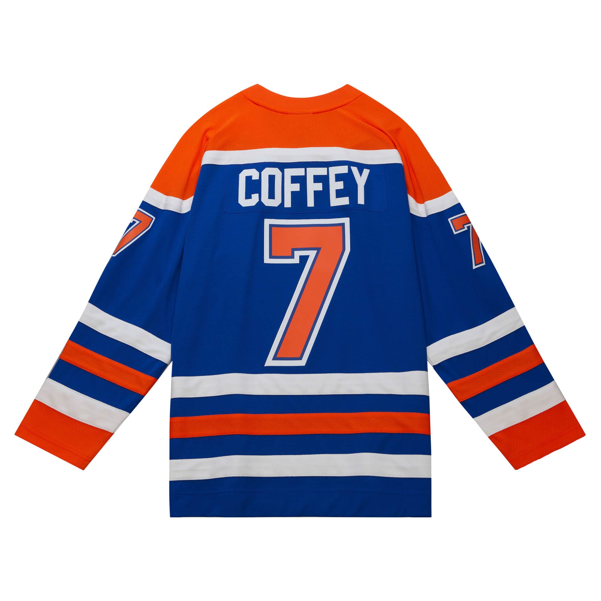 Blue Line Paul Coffey Edmonton Oilers 1986 Jersey - vstockx