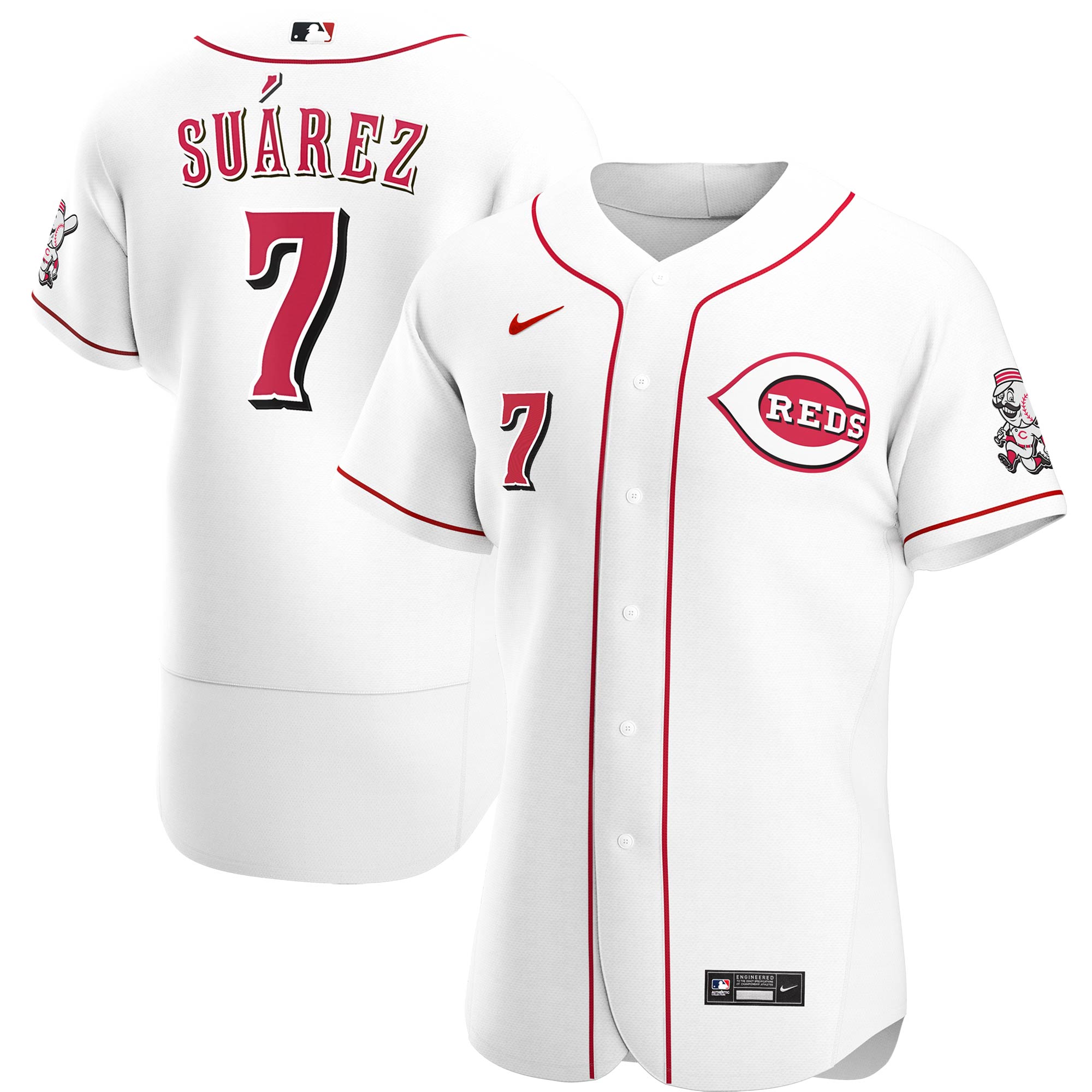 Eugenio Suarez Cincinnati Reds Nike Home Authentic Player Jersey - White - vstockx