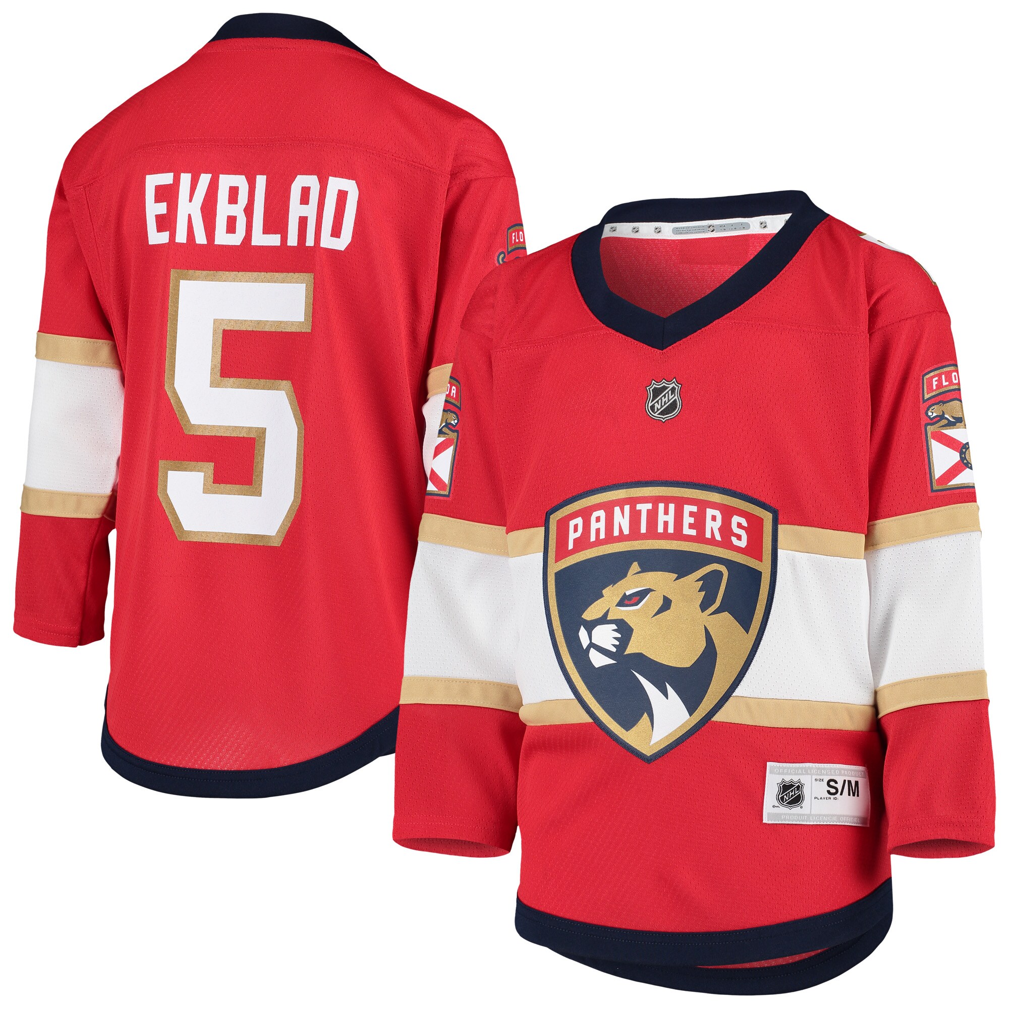 Aaron Ekblad Florida Panthers Youth Home Replica Player Jersey - Red - vstockx